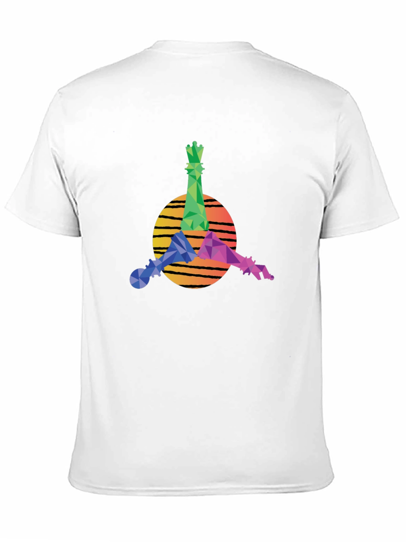 Geometric Chess Kings Graphic Tee - Stylish Casual Wear