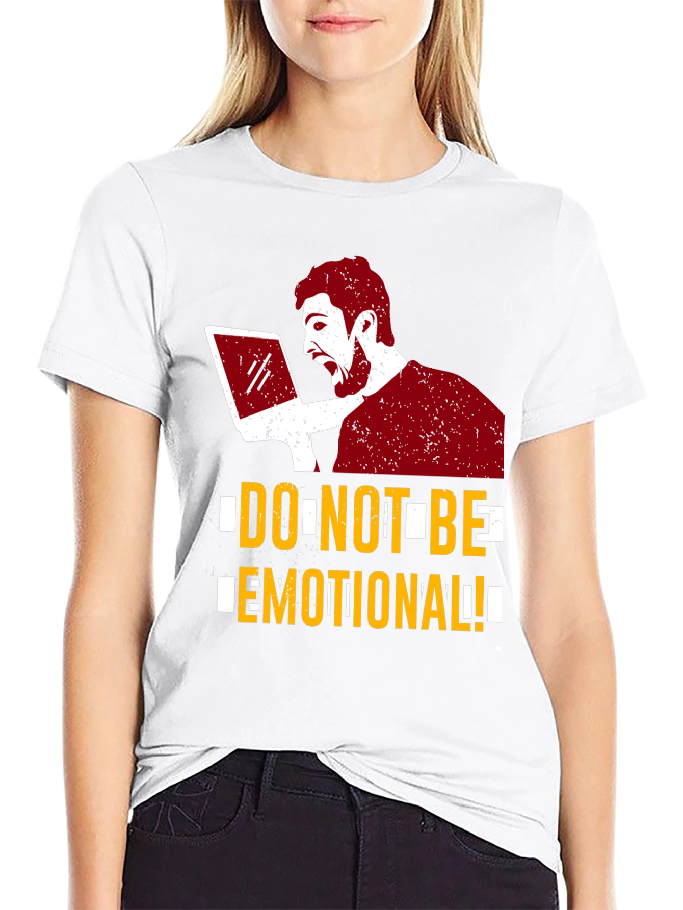 Do Not Be Emotional Graphic Tee - Black