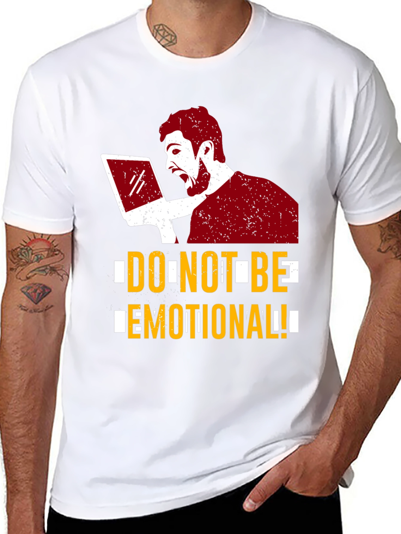 Do Not Be Emotional Graphic Tee - Black