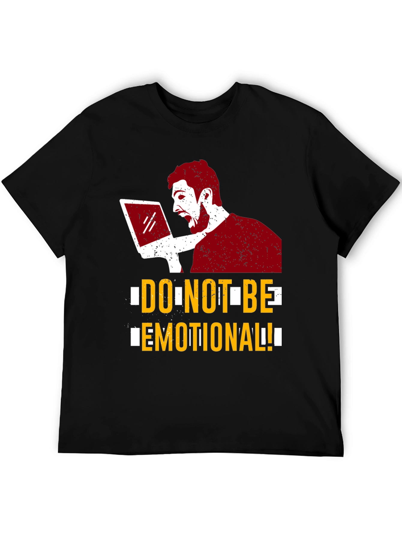 Do Not Be Emotional Graphic Tee - Black