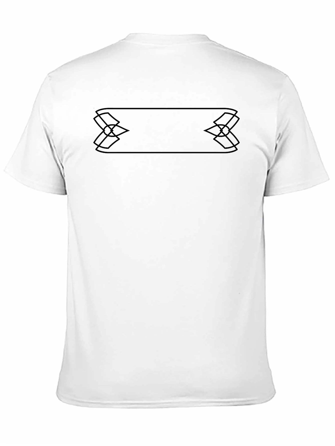 Modern Black Graphic Tee - Geometric Design