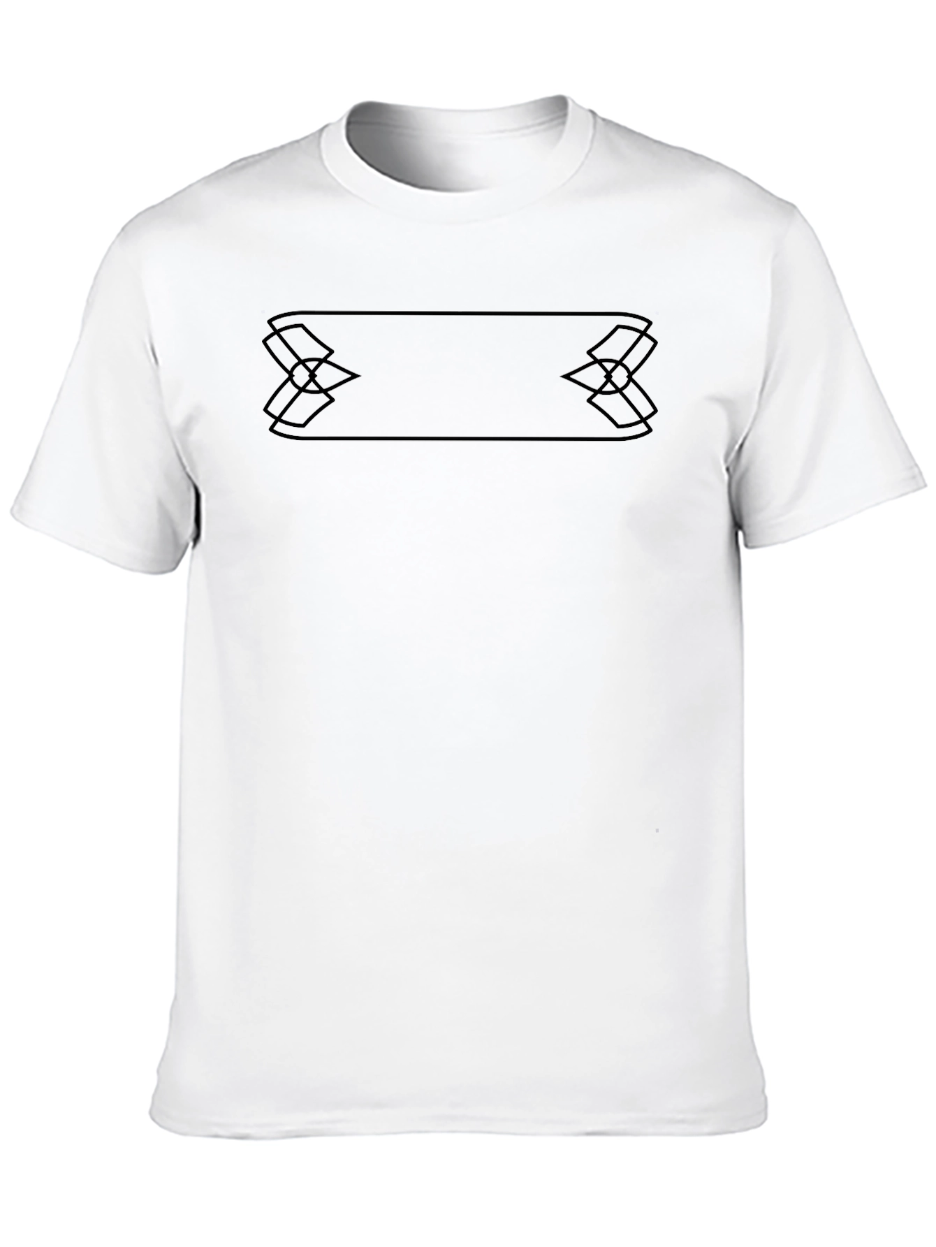 Modern Black Graphic Tee - Geometric Design
