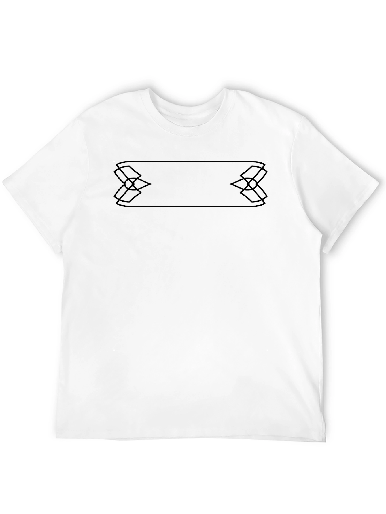 Modern Black Graphic Tee - Geometric Design