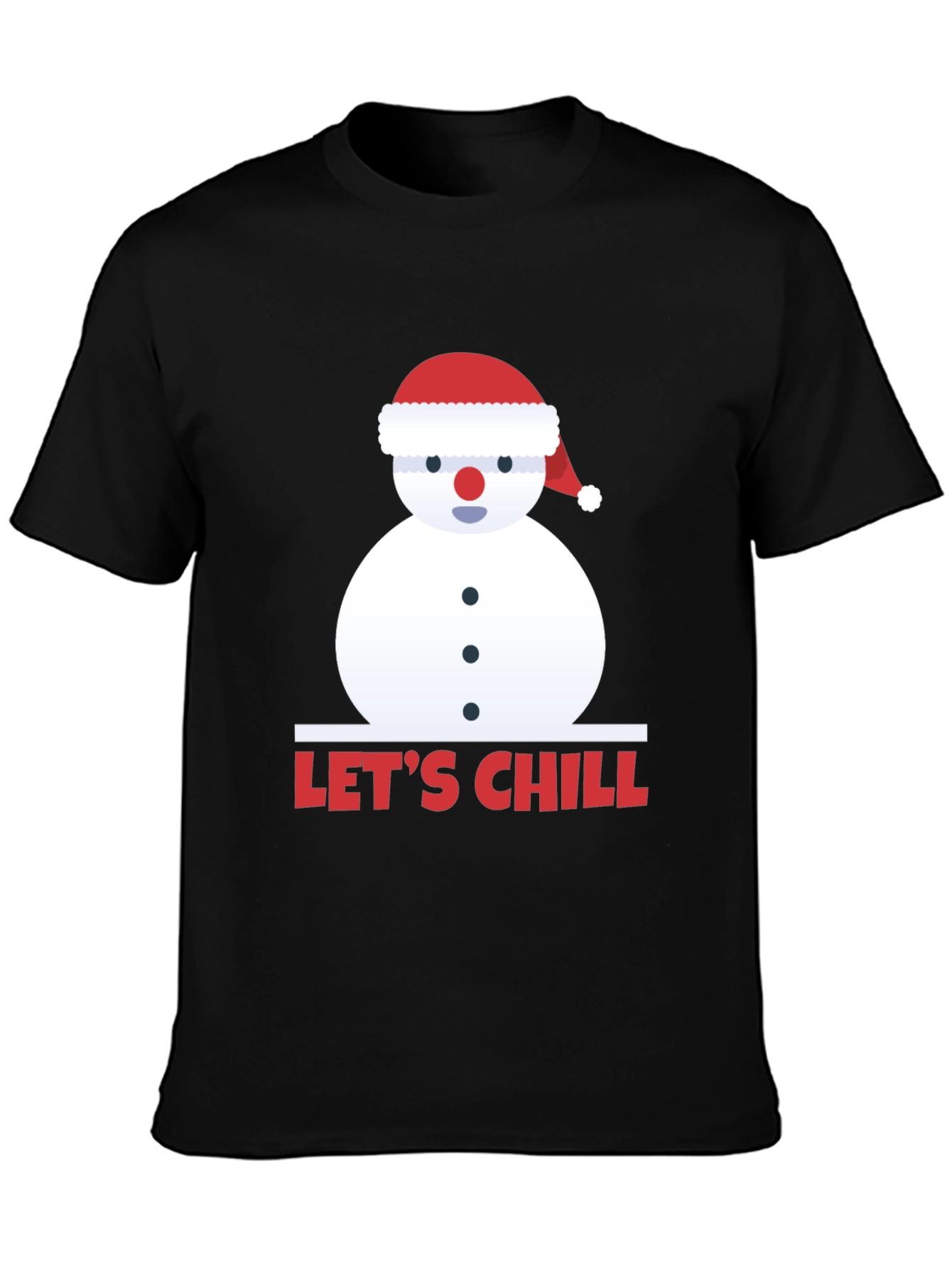 Lets Chill Snowman Graphic T-Shirt - Winter Holiday