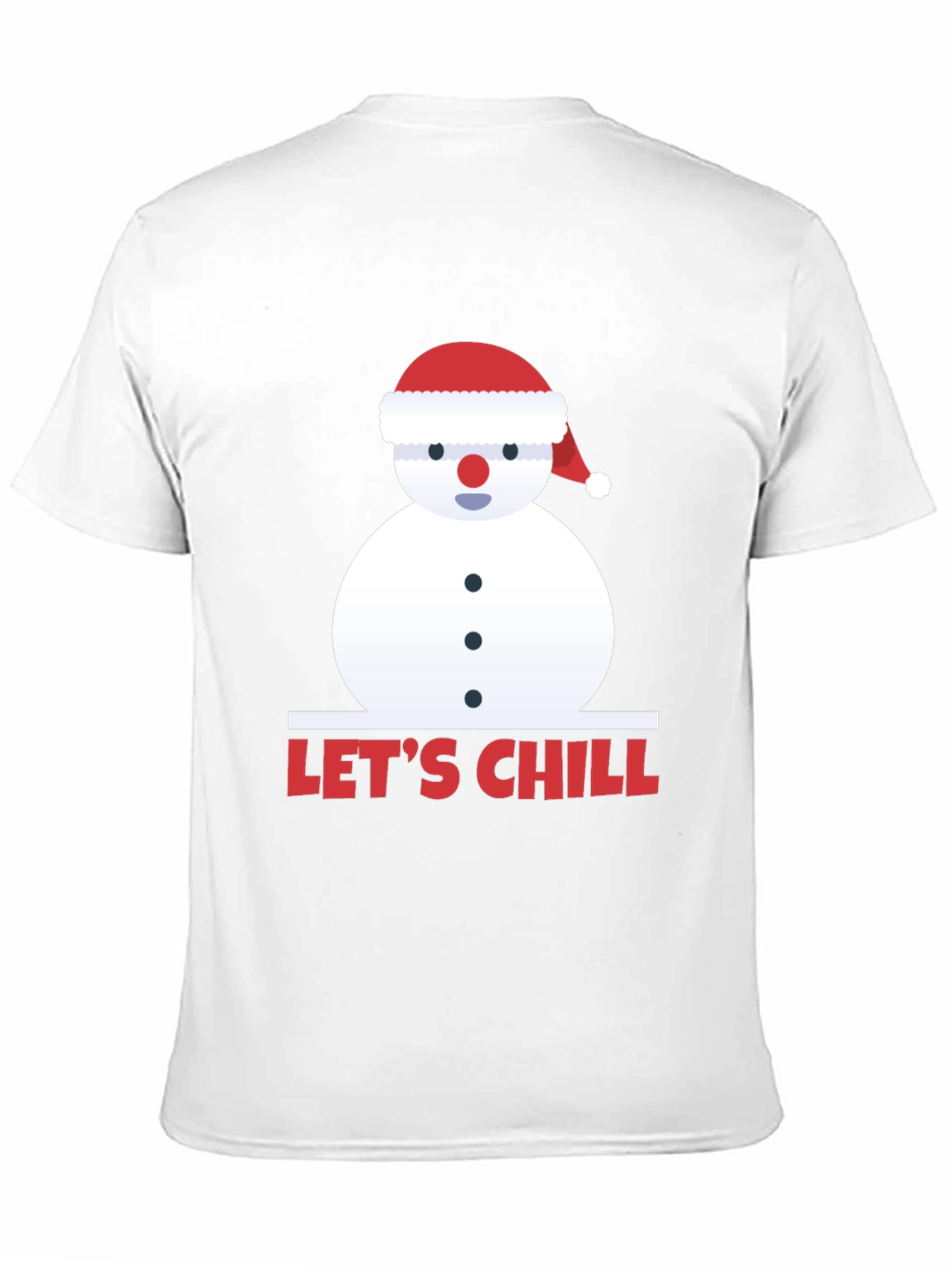 Lets Chill Snowman Graphic T-Shirt - Winter Holiday