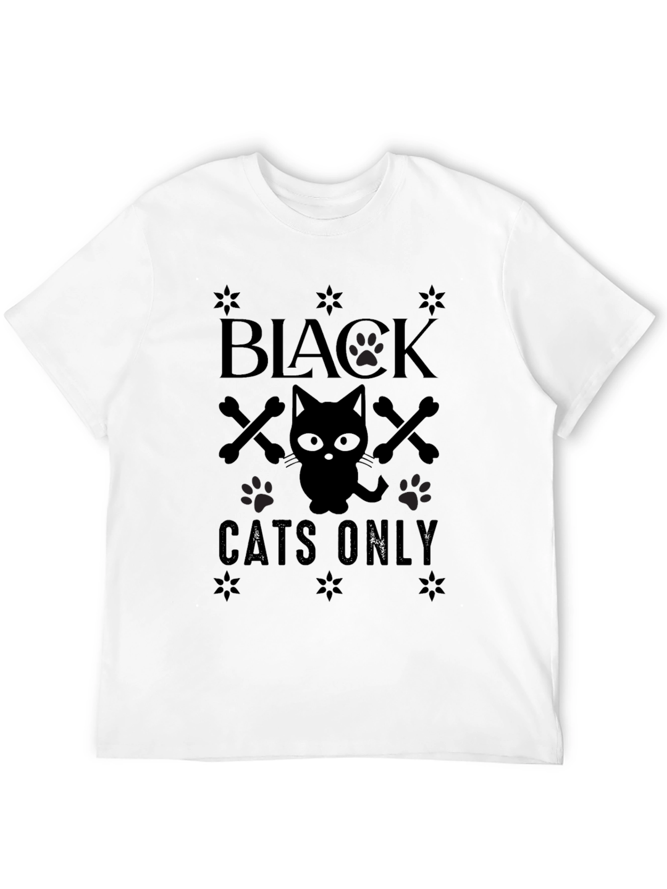 Black Cats Only Graphic T-Shirt