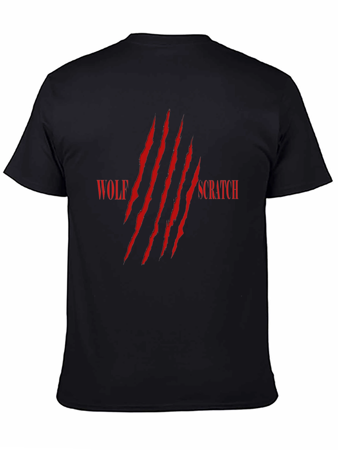 Wolf Scratch Graphic Print T-Shirt