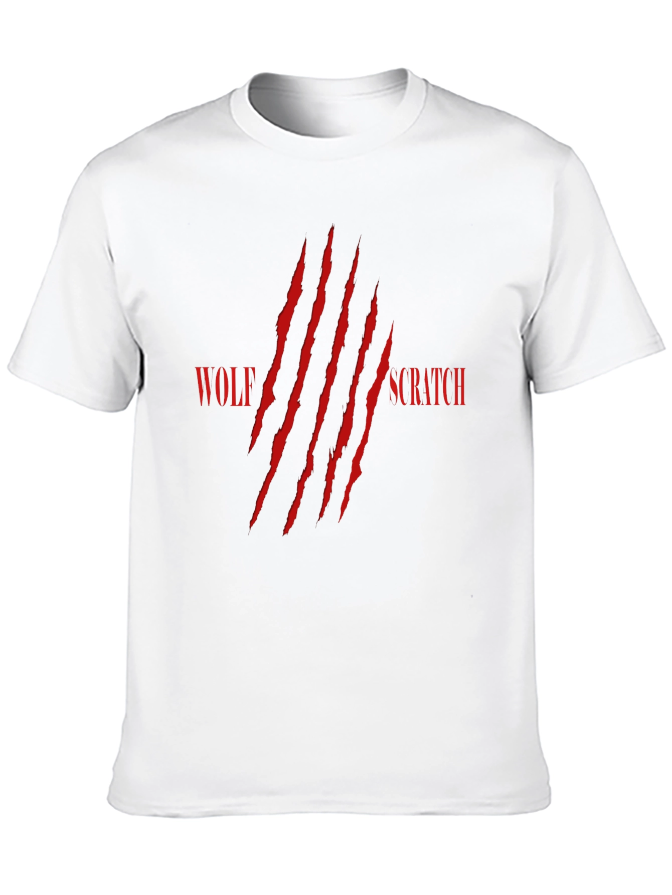 Wolf Scratch Graphic Print T-Shirt