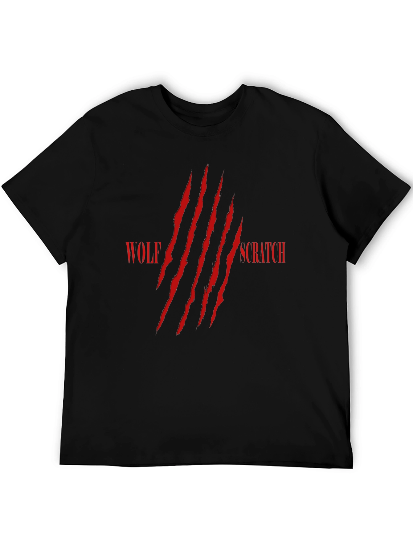 Wolf Scratch Graphic Print T-Shirt