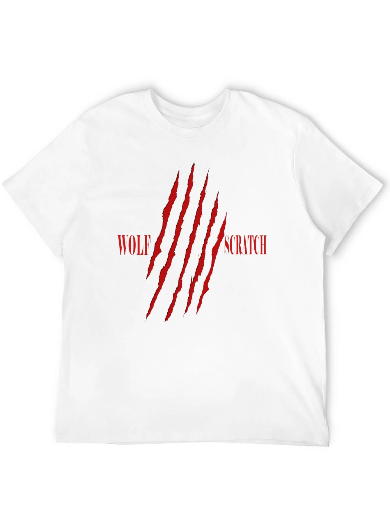 Wolf Scratch Graphic Print T-Shirt