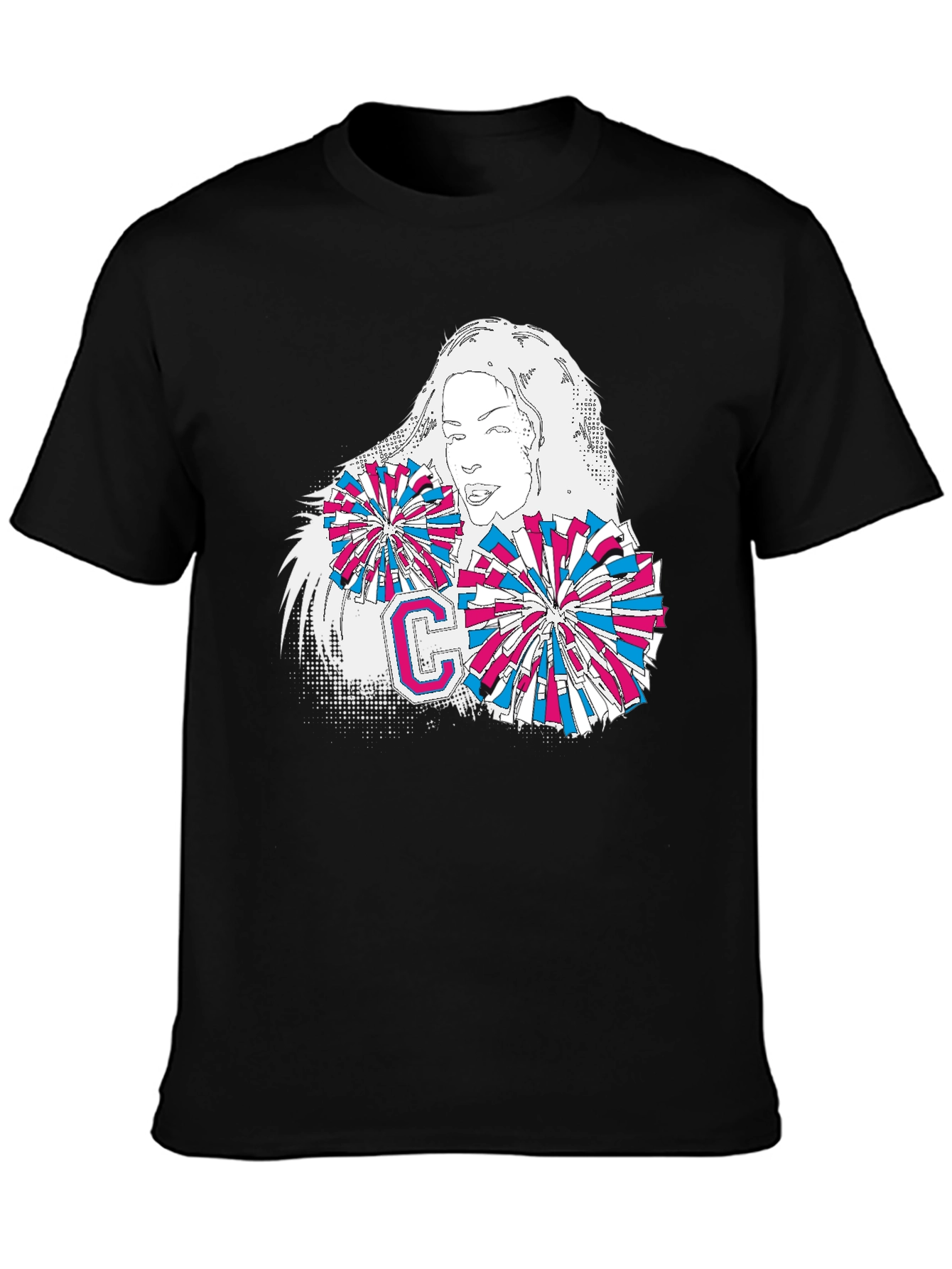 Cheerleader Graphic T-Shirt - Stylish Cotton Tee