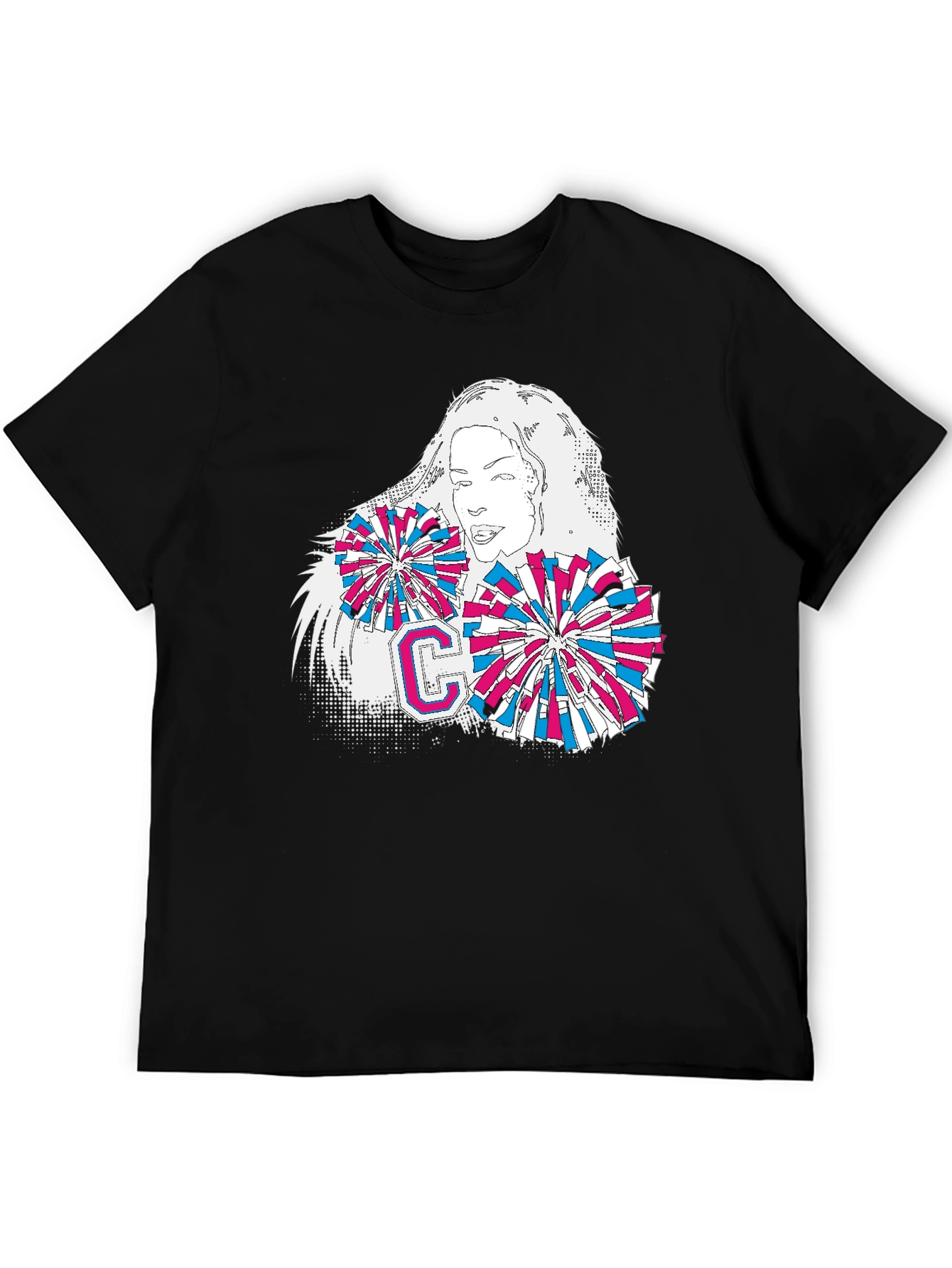Cheerleader Graphic T-Shirt - Stylish Cotton Tee