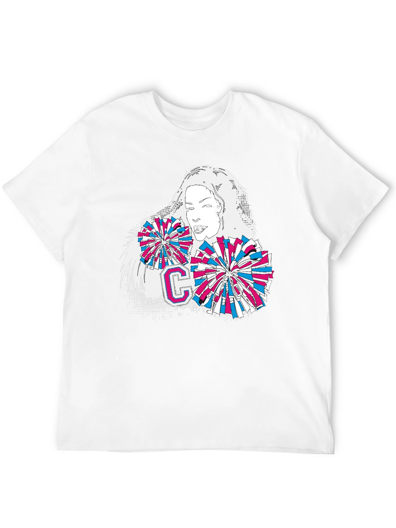 Cheerleader Graphic T-Shirt - Stylish Cotton Tee