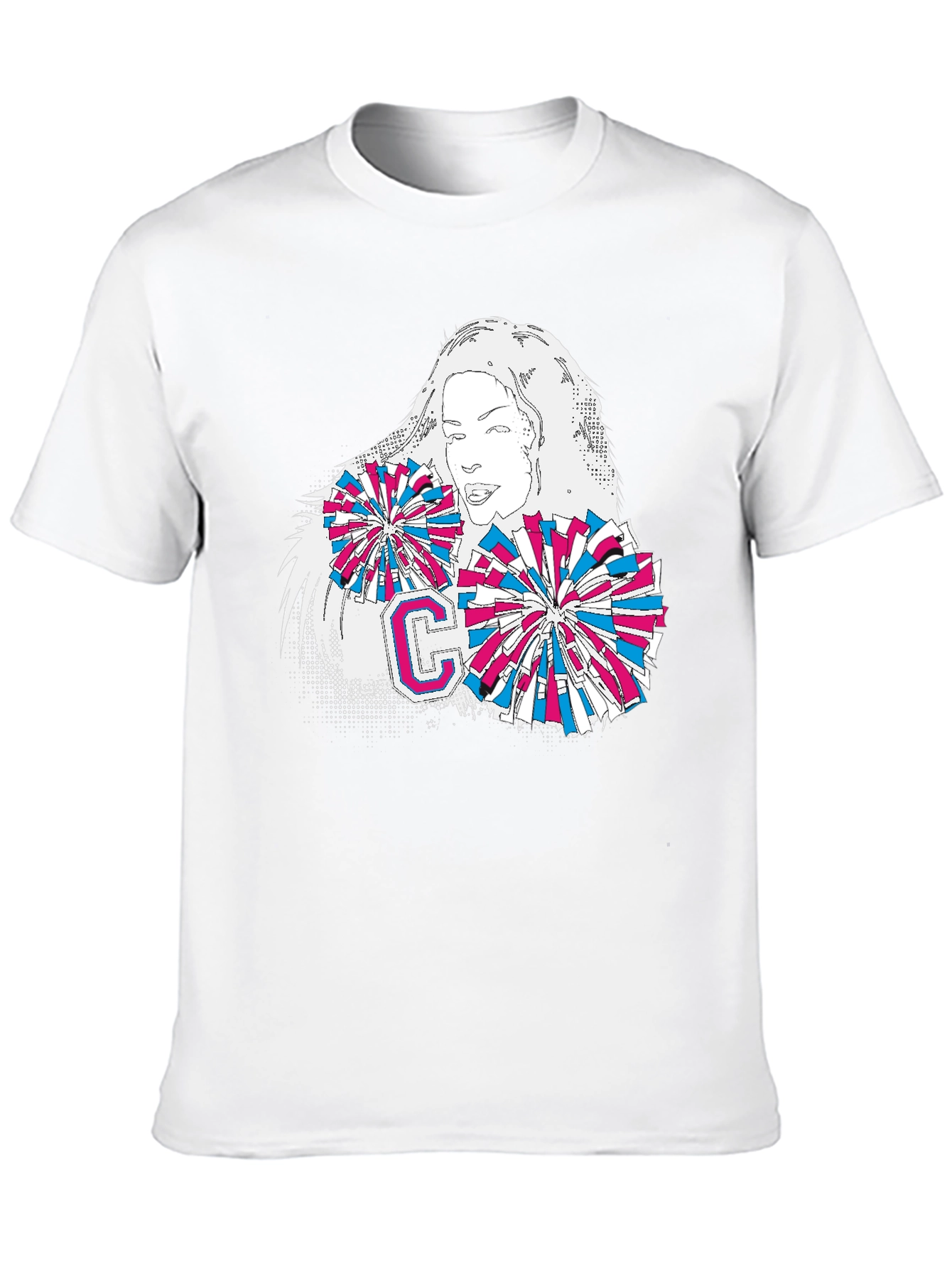 Cheerleader Graphic T-Shirt - Stylish Cotton Tee