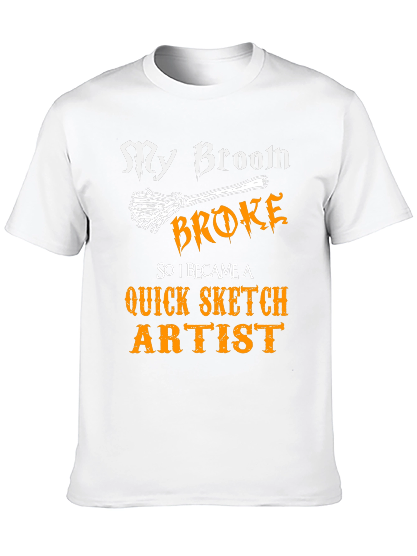 Funny Broom Broke Artist Graphic Tee