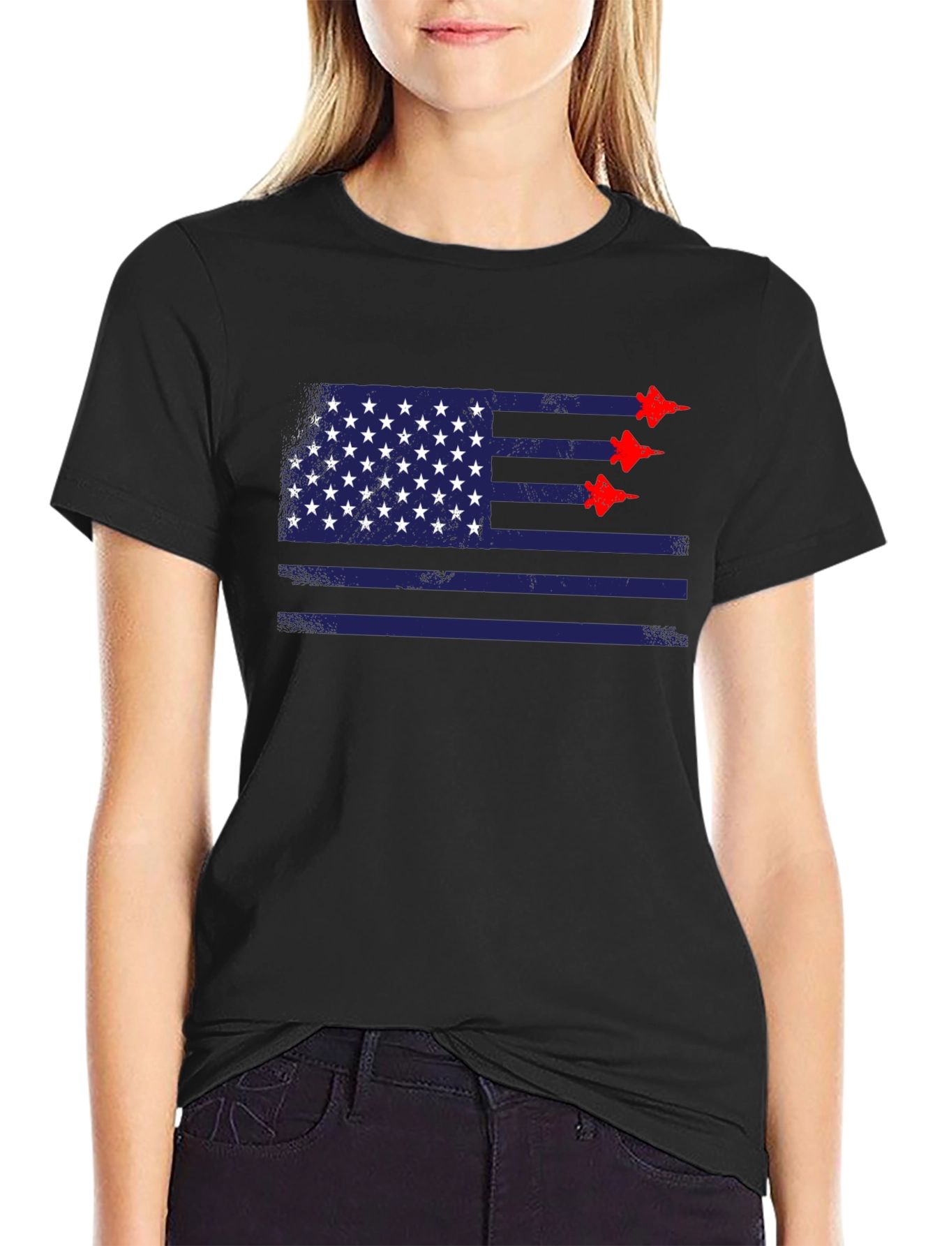 American Flag Jet T-Shirt - Patriotic Style