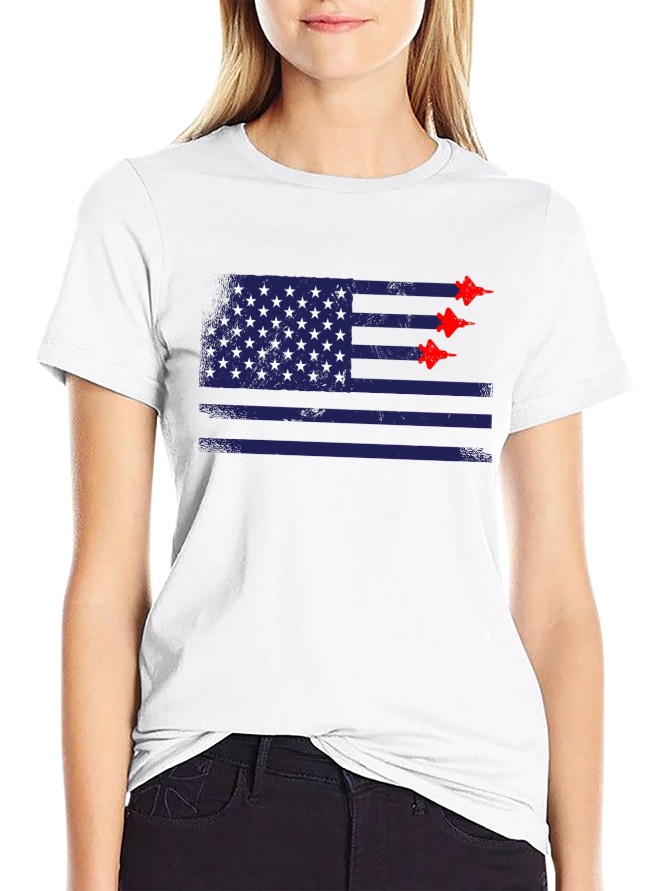 American Flag Jet T-Shirt - Patriotic Style