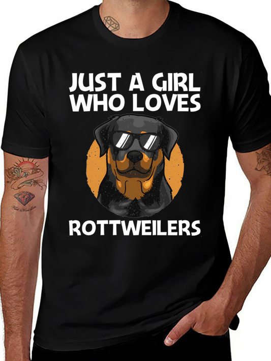 Just A Girl Who Loves Rottweilers T-Shirt