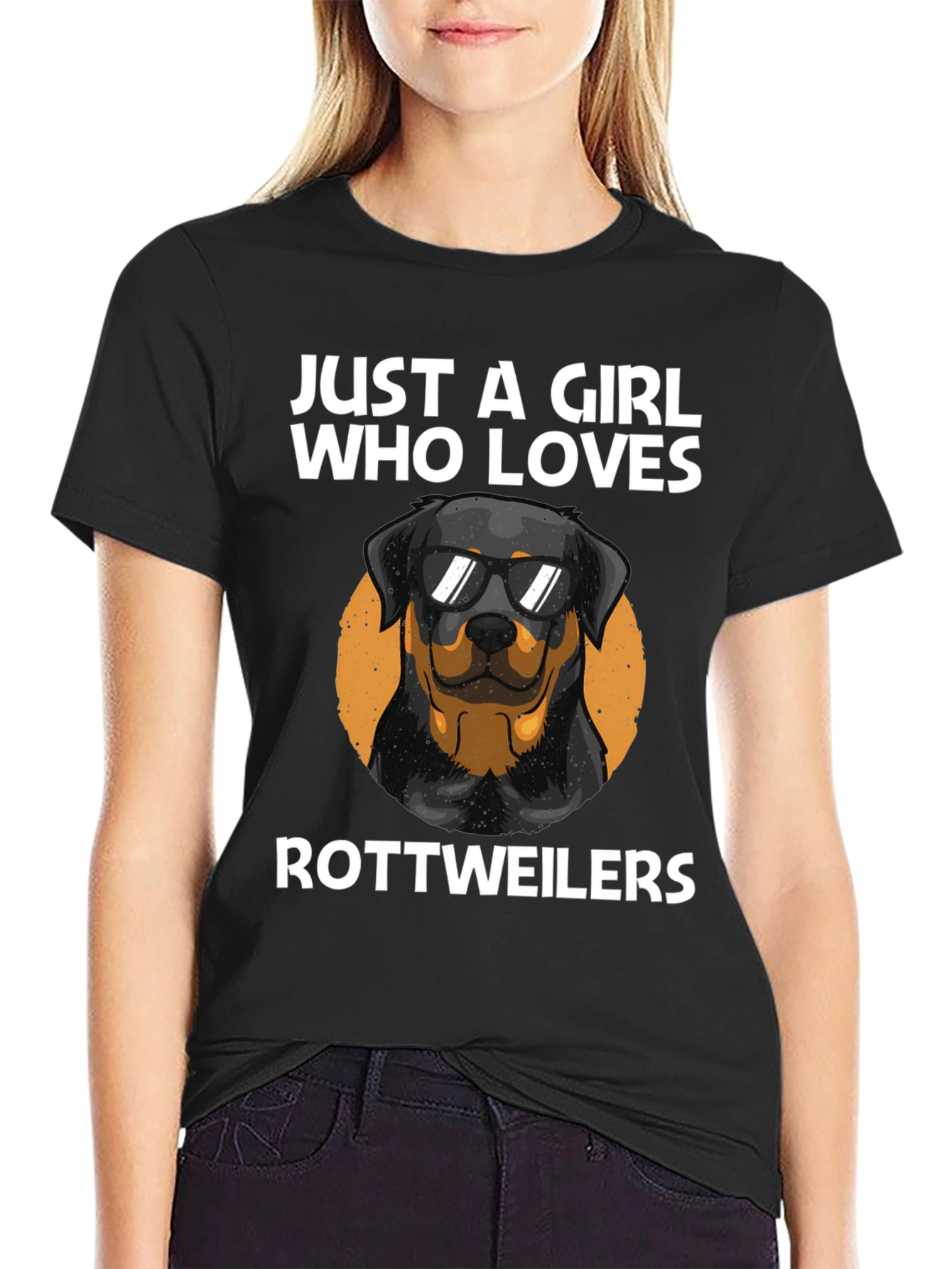 Just A Girl Who Loves Rottweilers T-Shirt