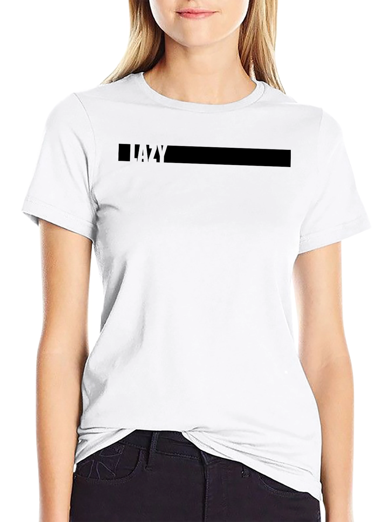 Lazy Graphic Black T-Shirt
