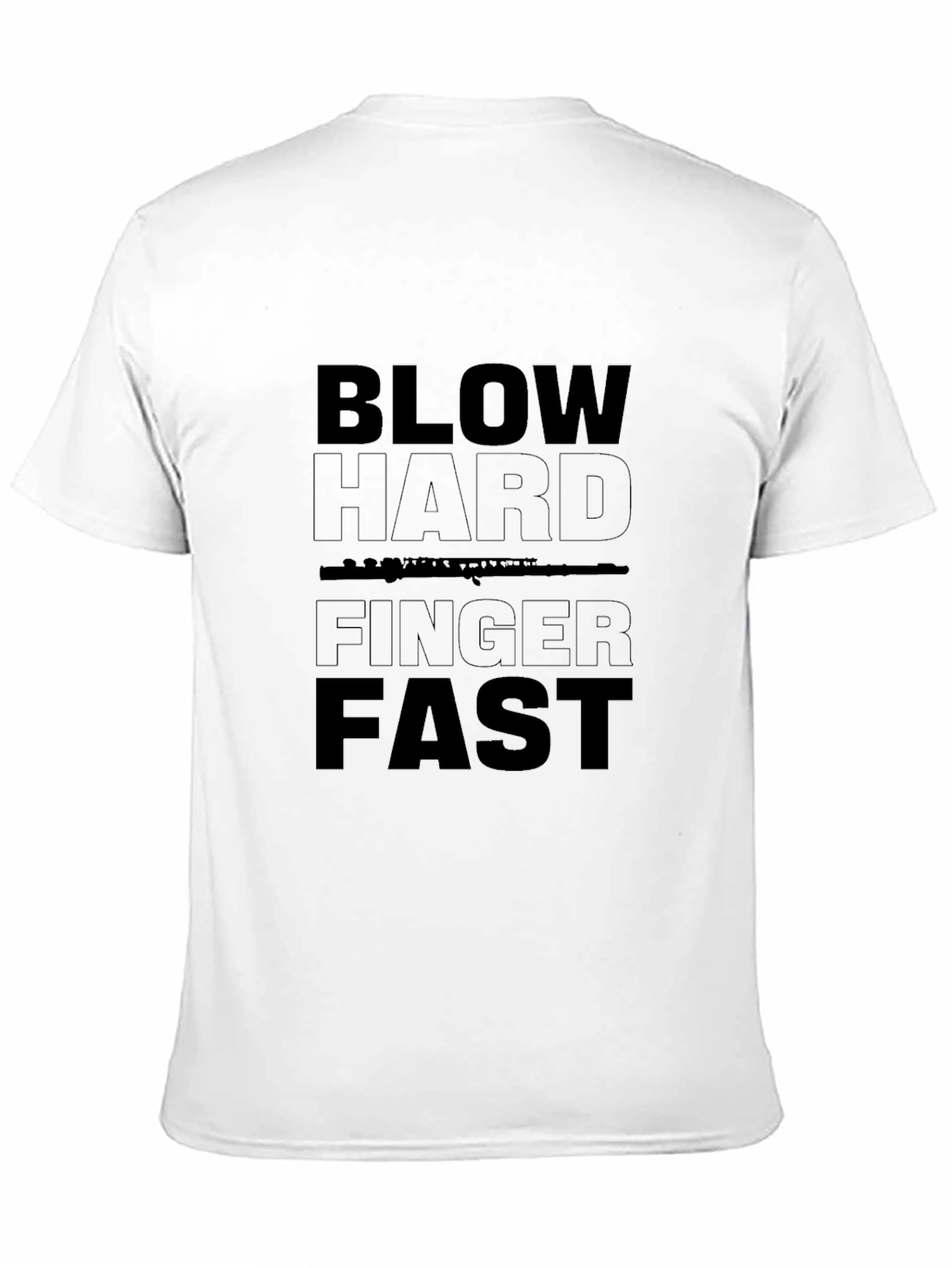 Black Blow Hard Finger Fast Graphic Tee