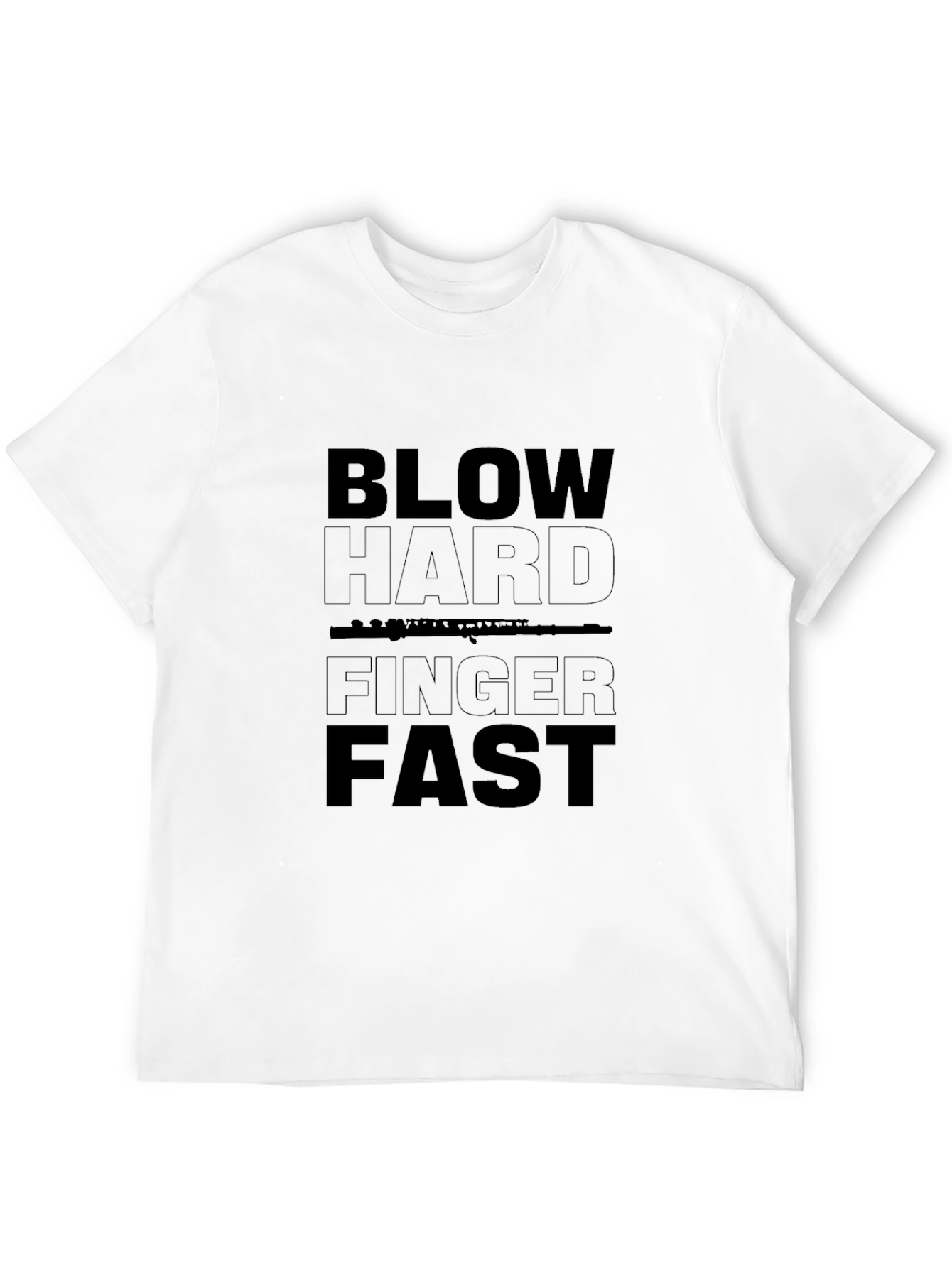 Black Blow Hard Finger Fast Graphic Tee