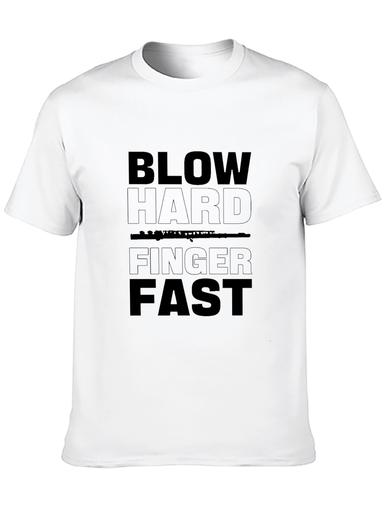 Black Blow Hard Finger Fast Graphic Tee