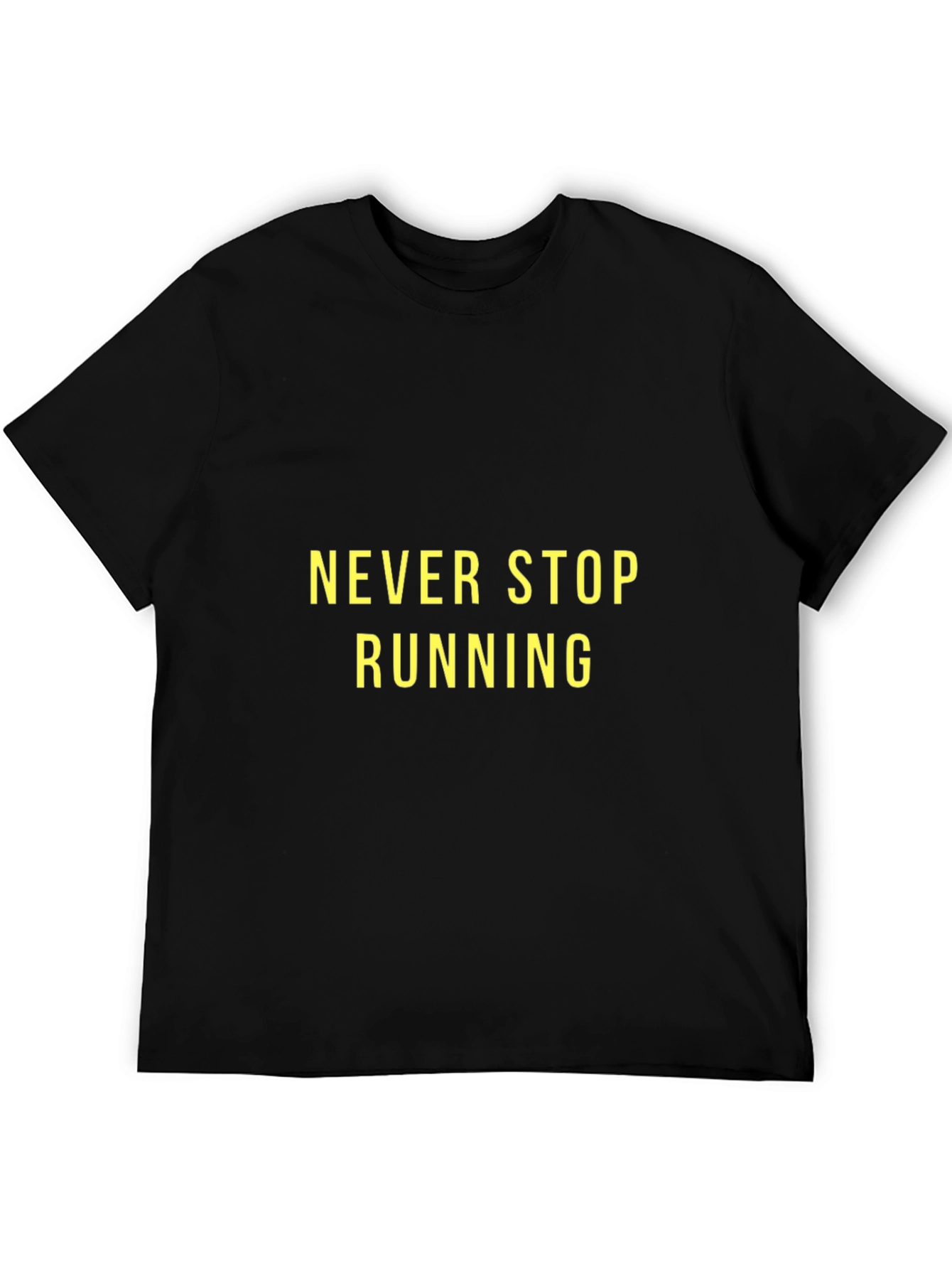 Never Stop Running Black Graphic Tee