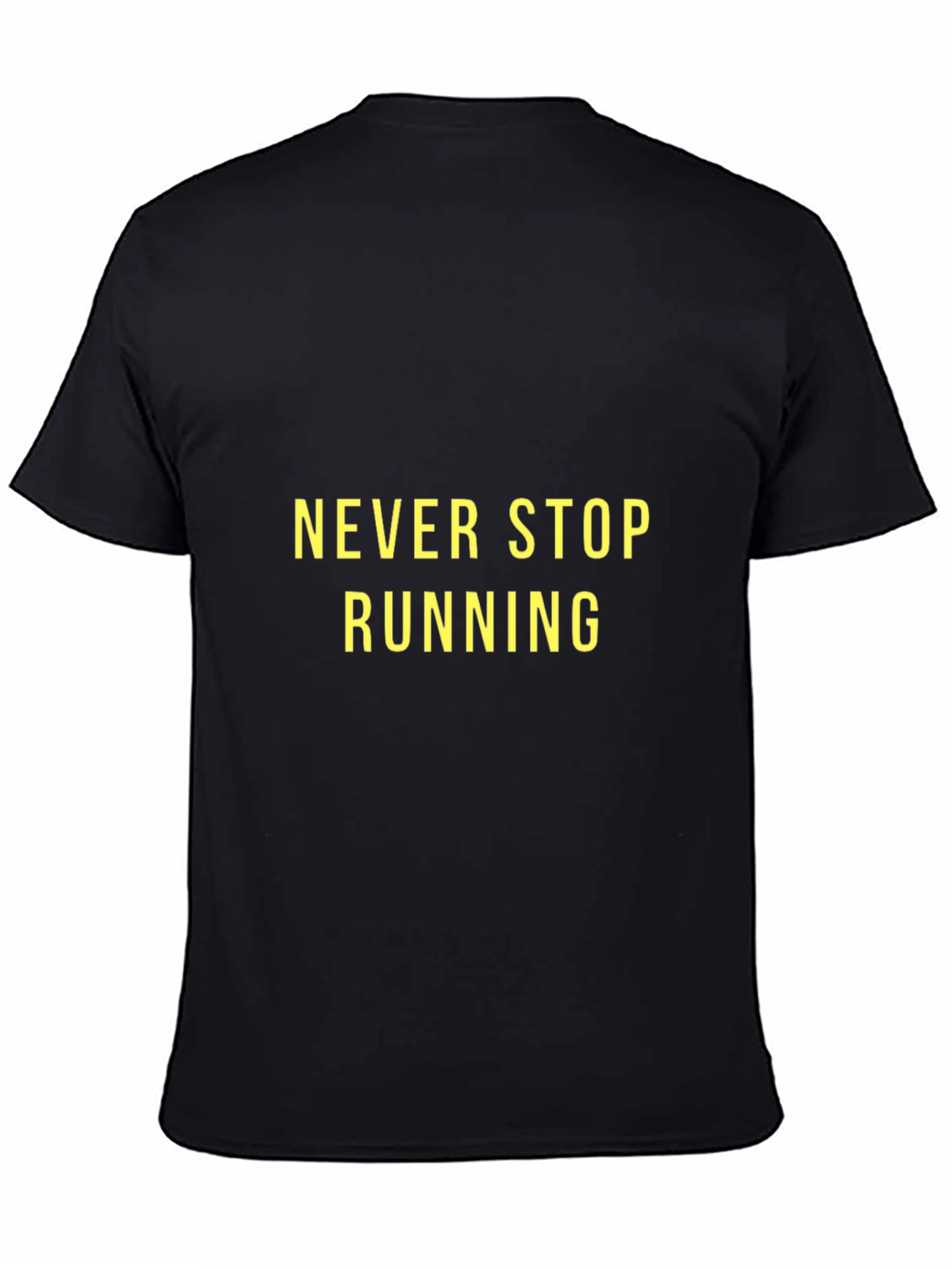 Never Stop Running Black Graphic Tee