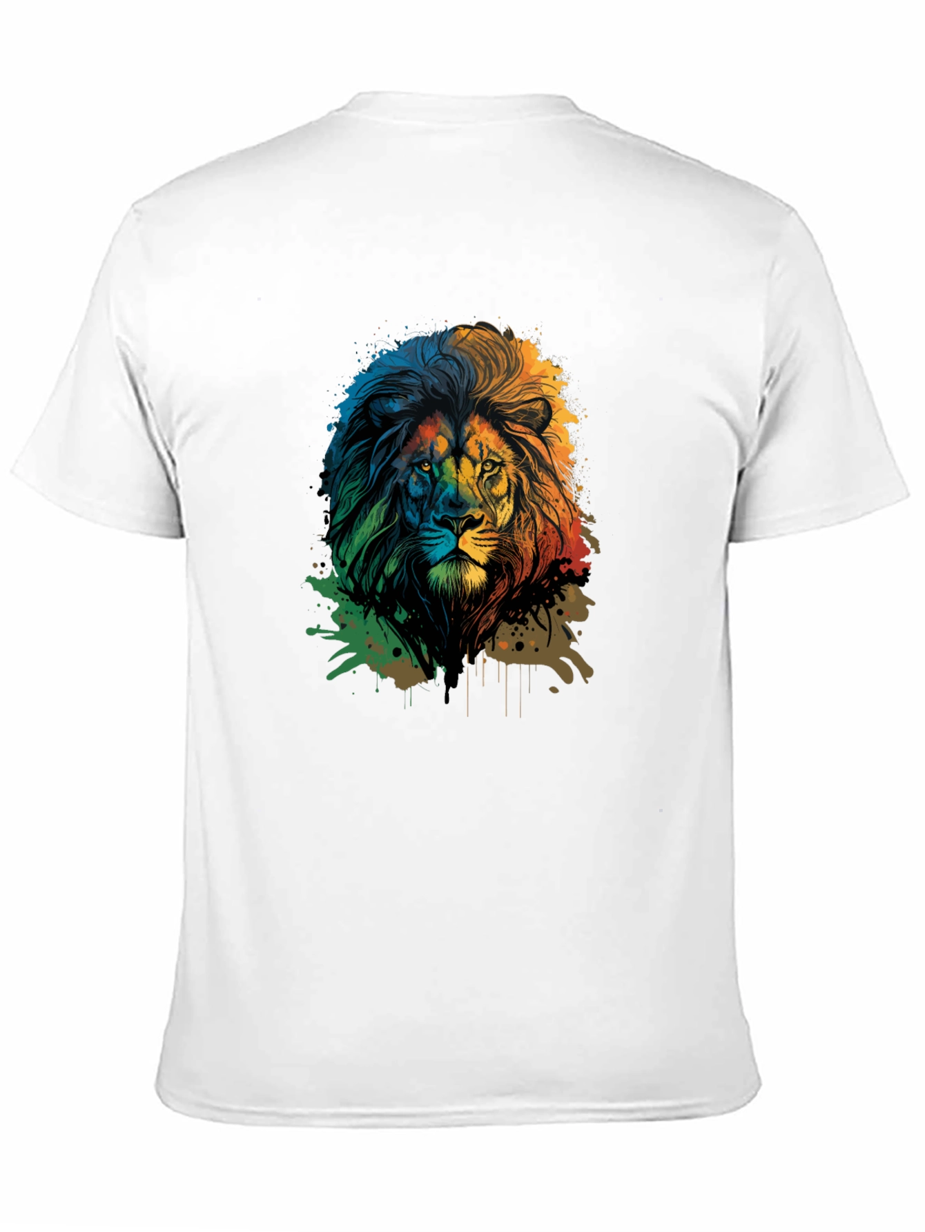 Lion Graphic Print Black Tee
