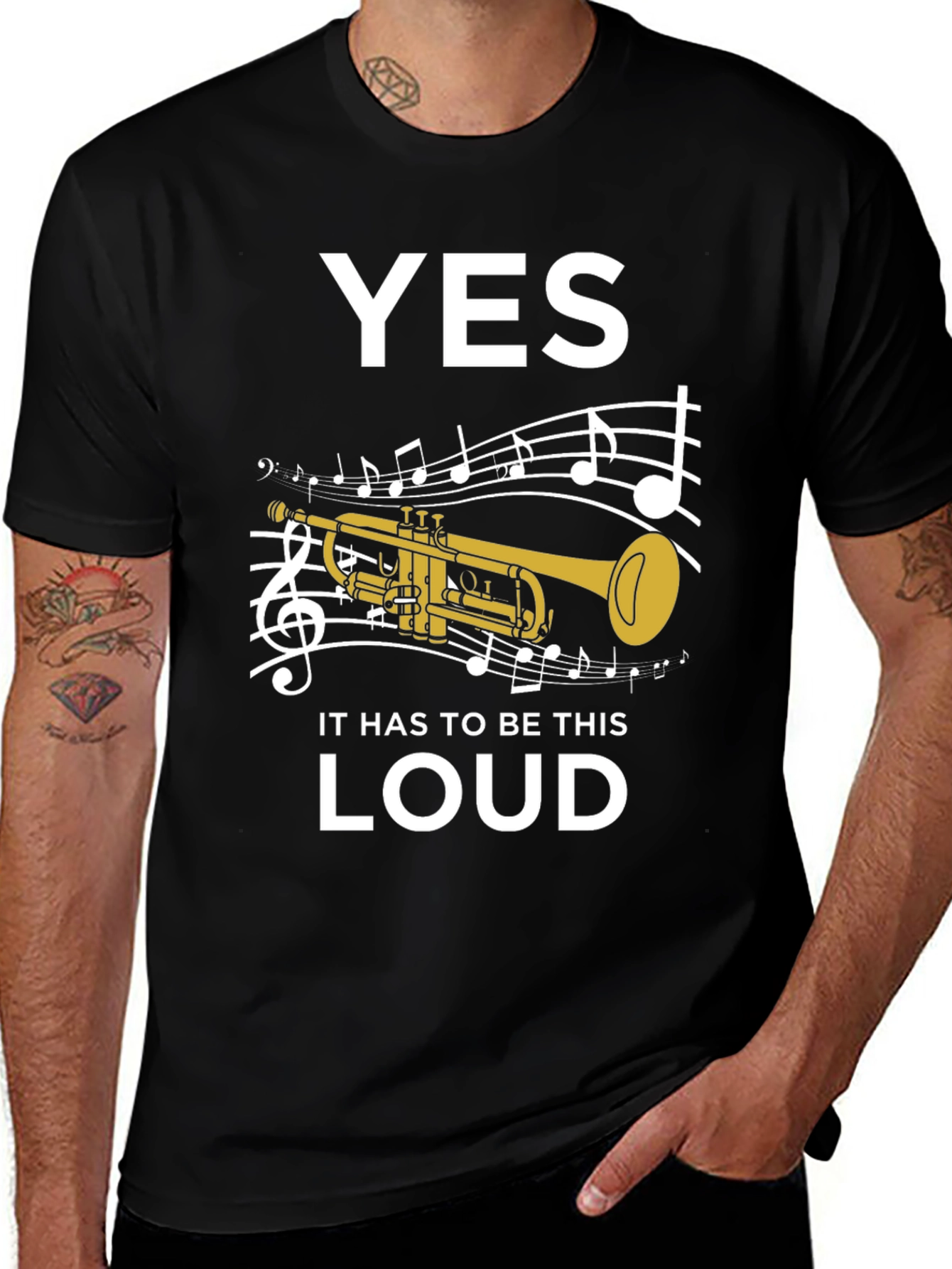 Funny Trumpet Musician Loud Music T-Shirt
