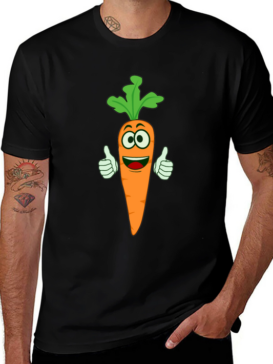 Funny Carrot Cartoon T-Shirt - Vegetable Lover Tee