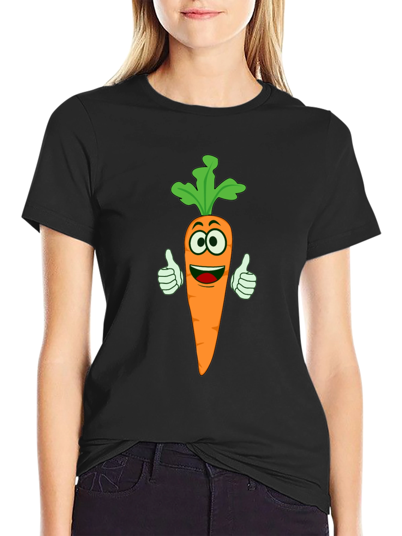 Funny Carrot Cartoon T-Shirt - Vegetable Lover Tee