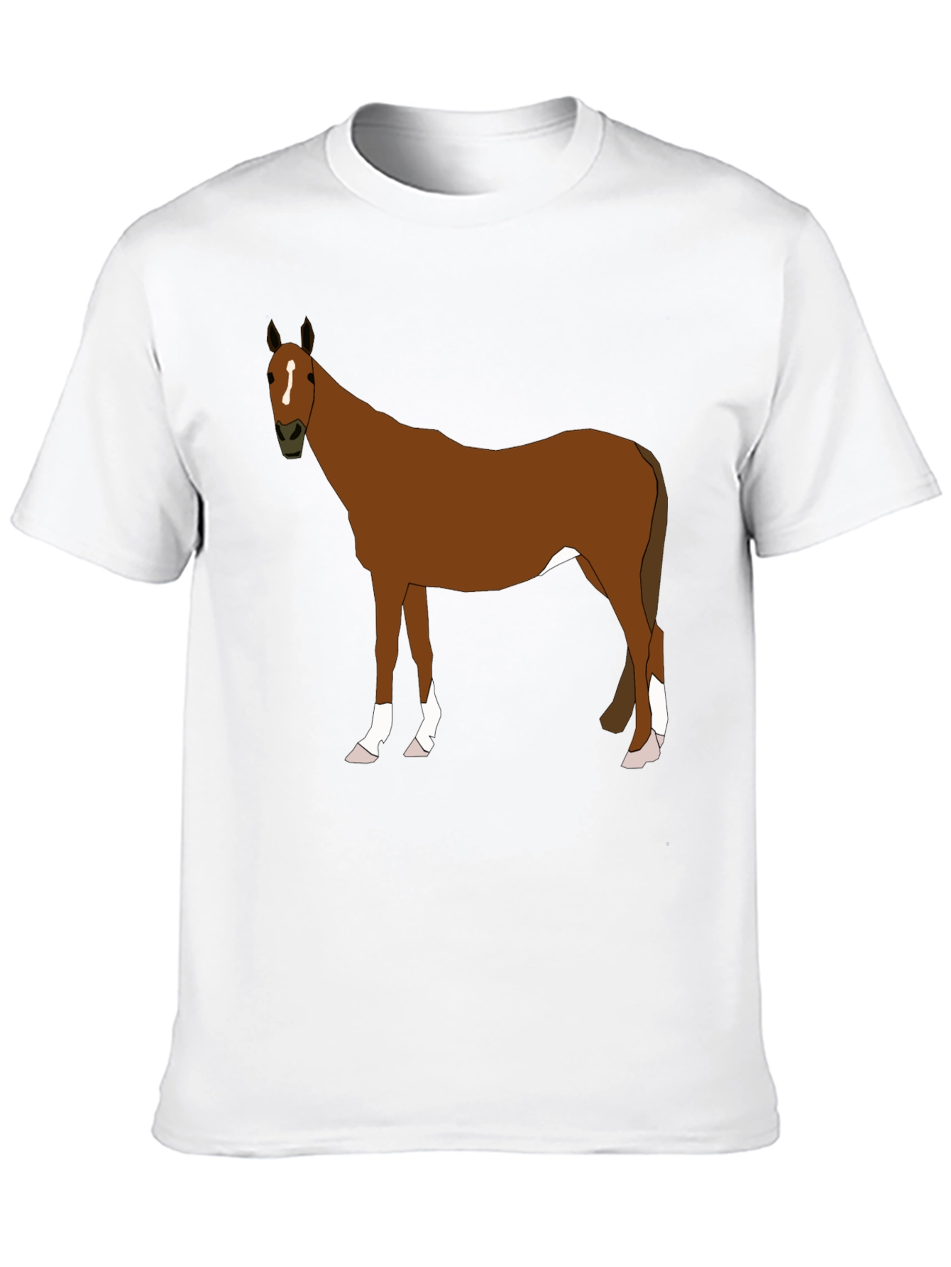 Horse Graphic Tee - Black Cotton Blend