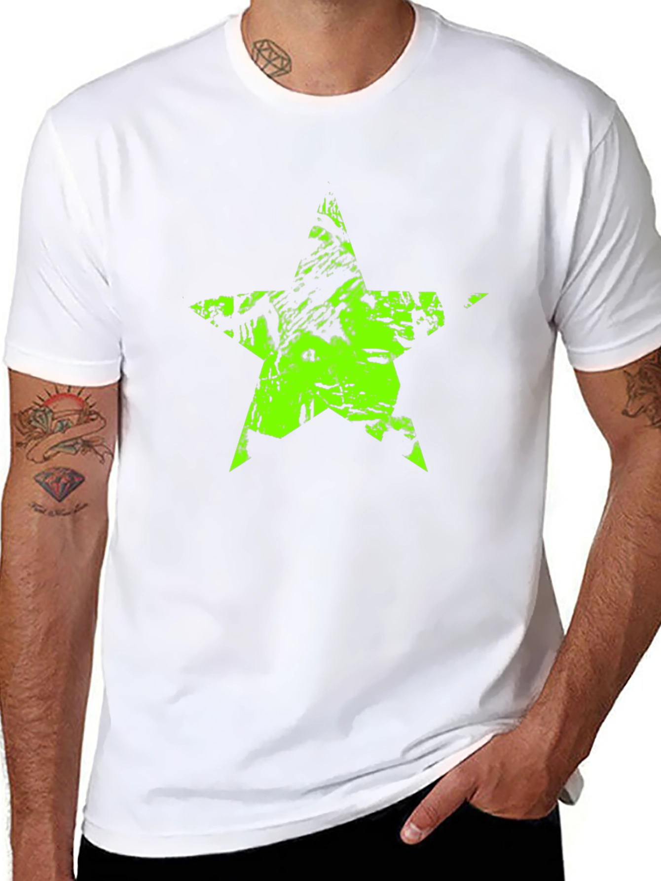 Grunge Star Black T-Shirt