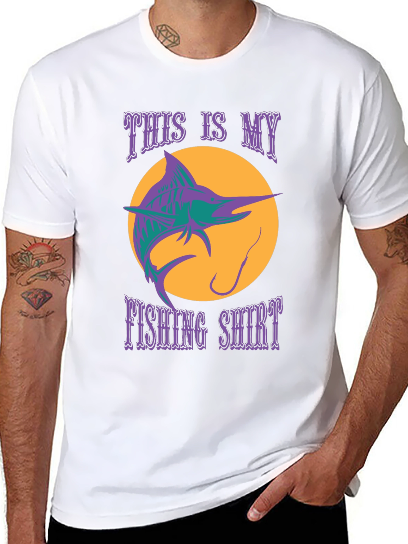 Mens This is My Fishing Shirt Graphic Tee