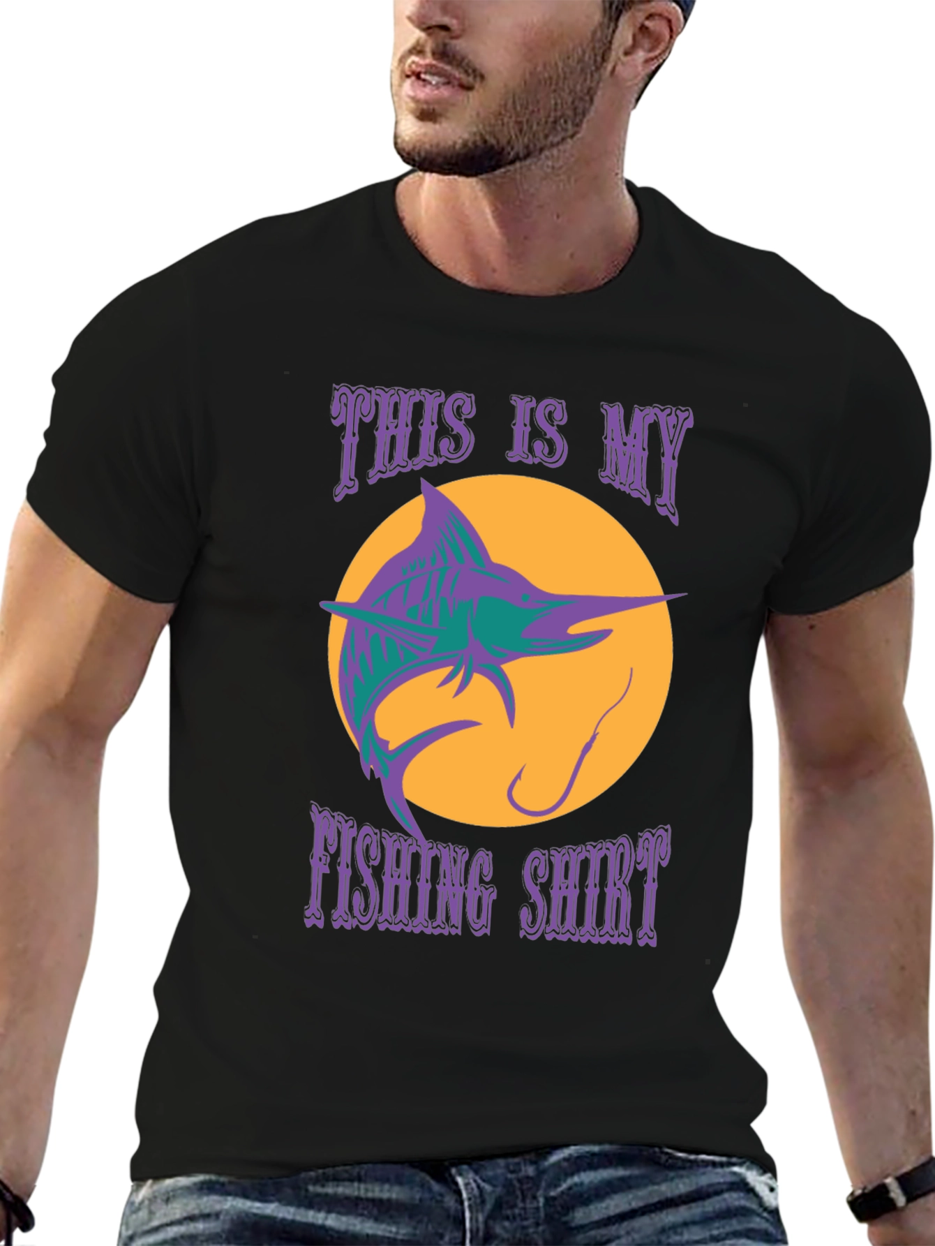 Mens This is My Fishing Shirt Graphic Tee