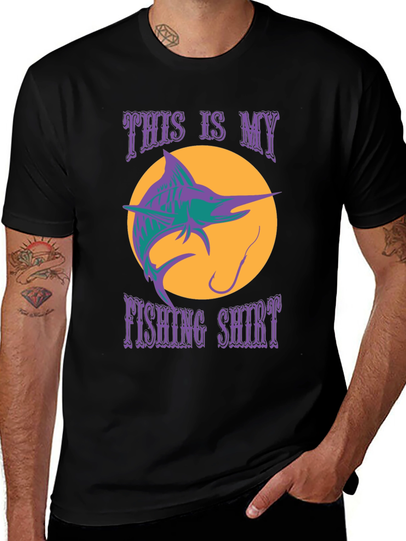 Mens This is My Fishing Shirt Graphic Tee