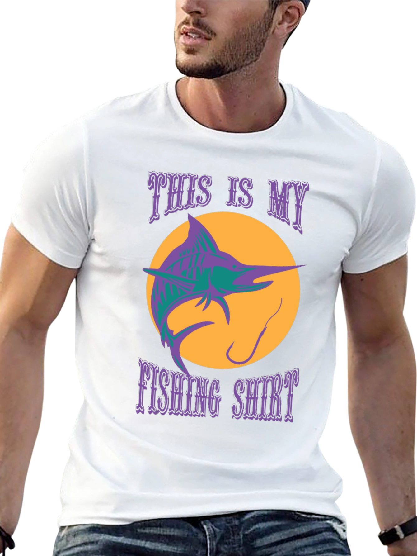 Mens This is My Fishing Shirt Graphic Tee