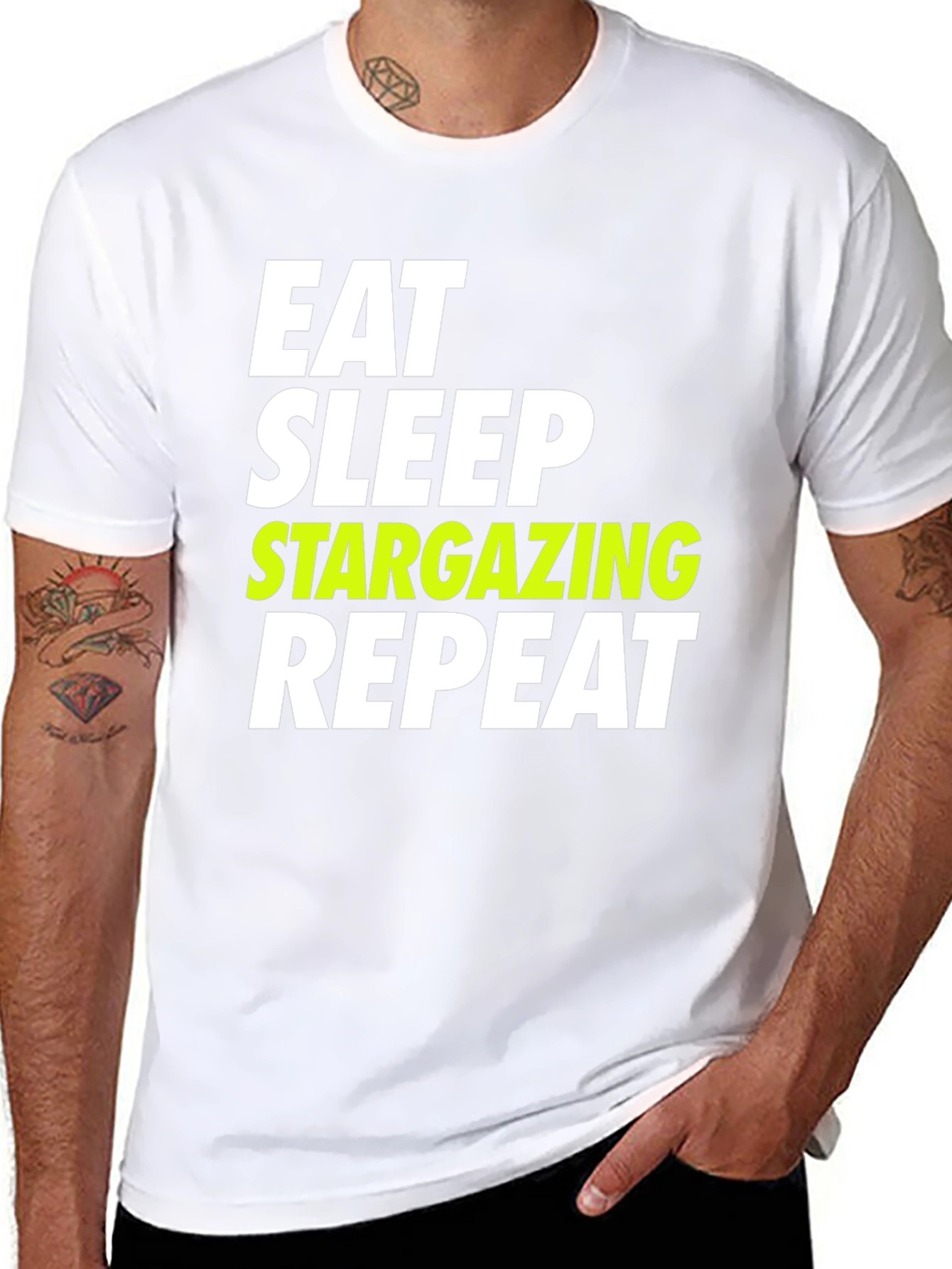 Eat Sleep Stargazing Repeat Graphic Tee