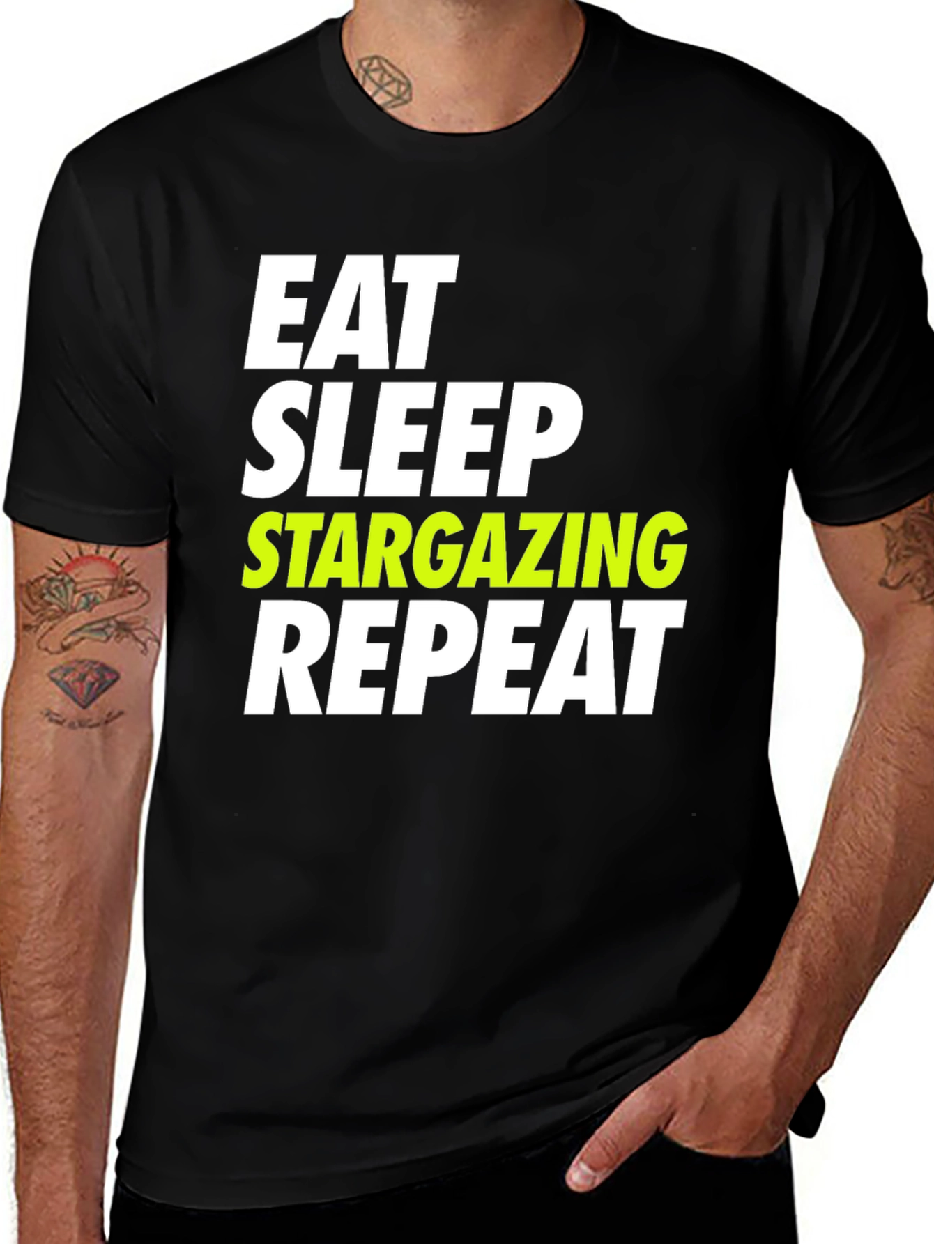 Eat Sleep Stargazing Repeat Graphic Tee