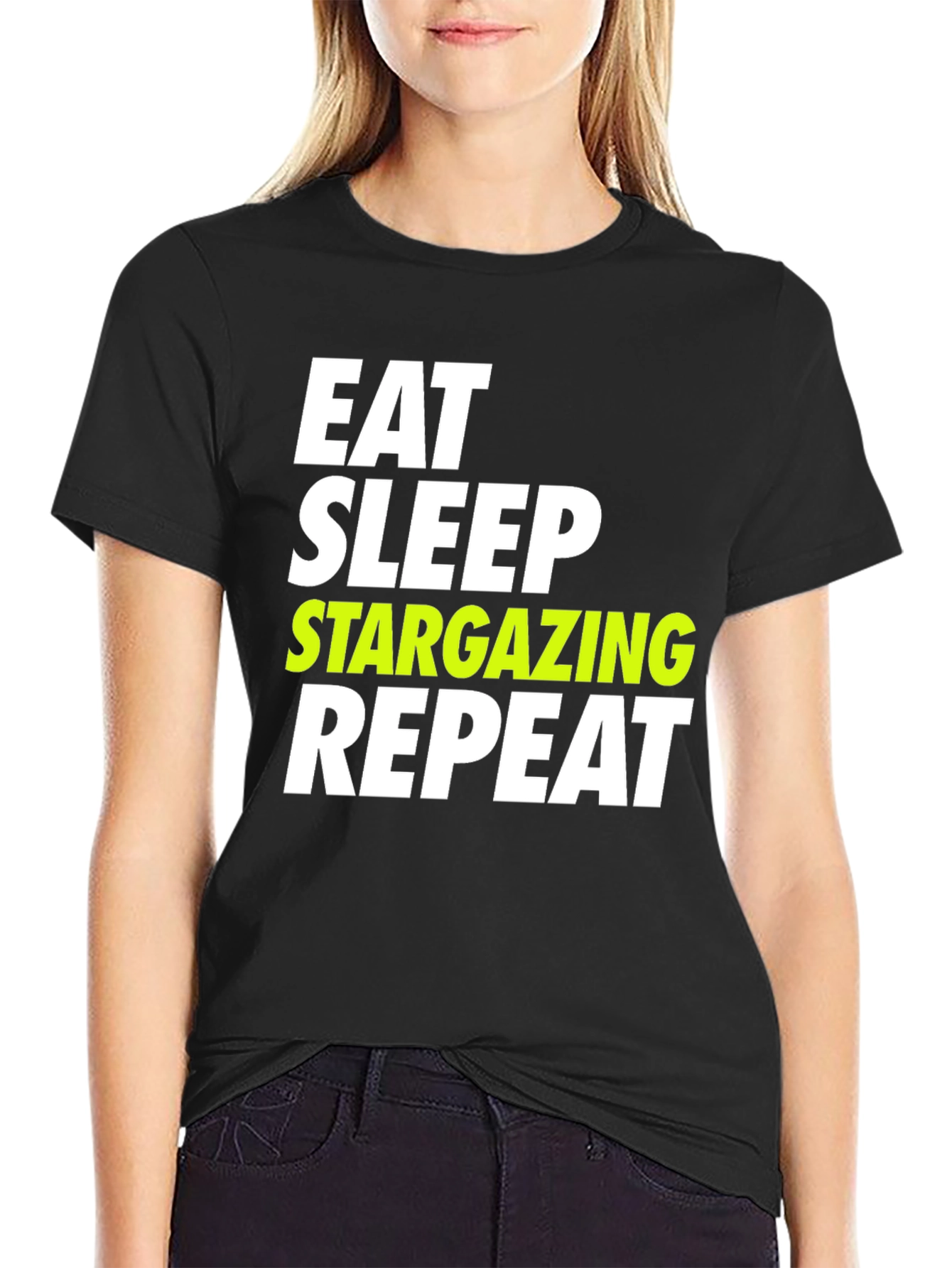 Eat Sleep Stargazing Repeat Graphic Tee