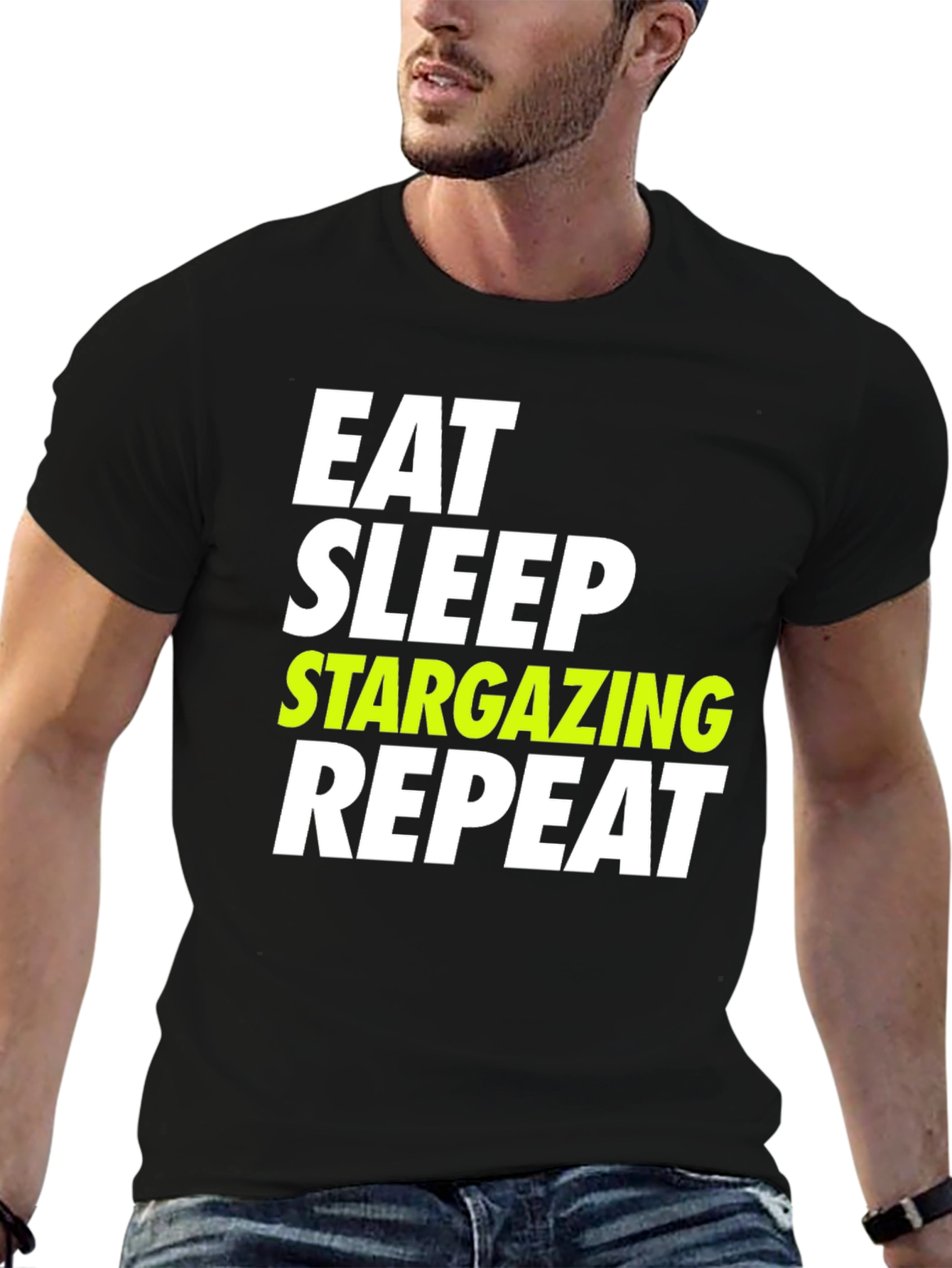 Eat Sleep Stargazing Repeat Graphic Tee