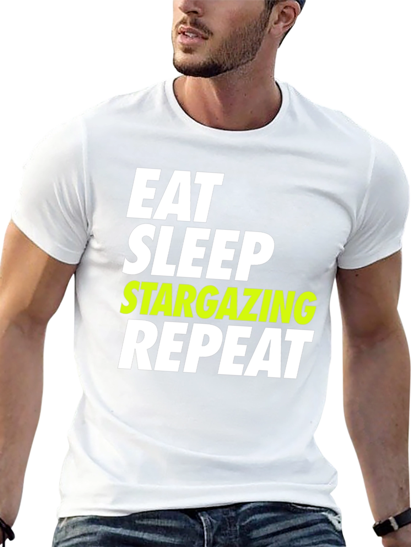 Eat Sleep Stargazing Repeat Graphic Tee