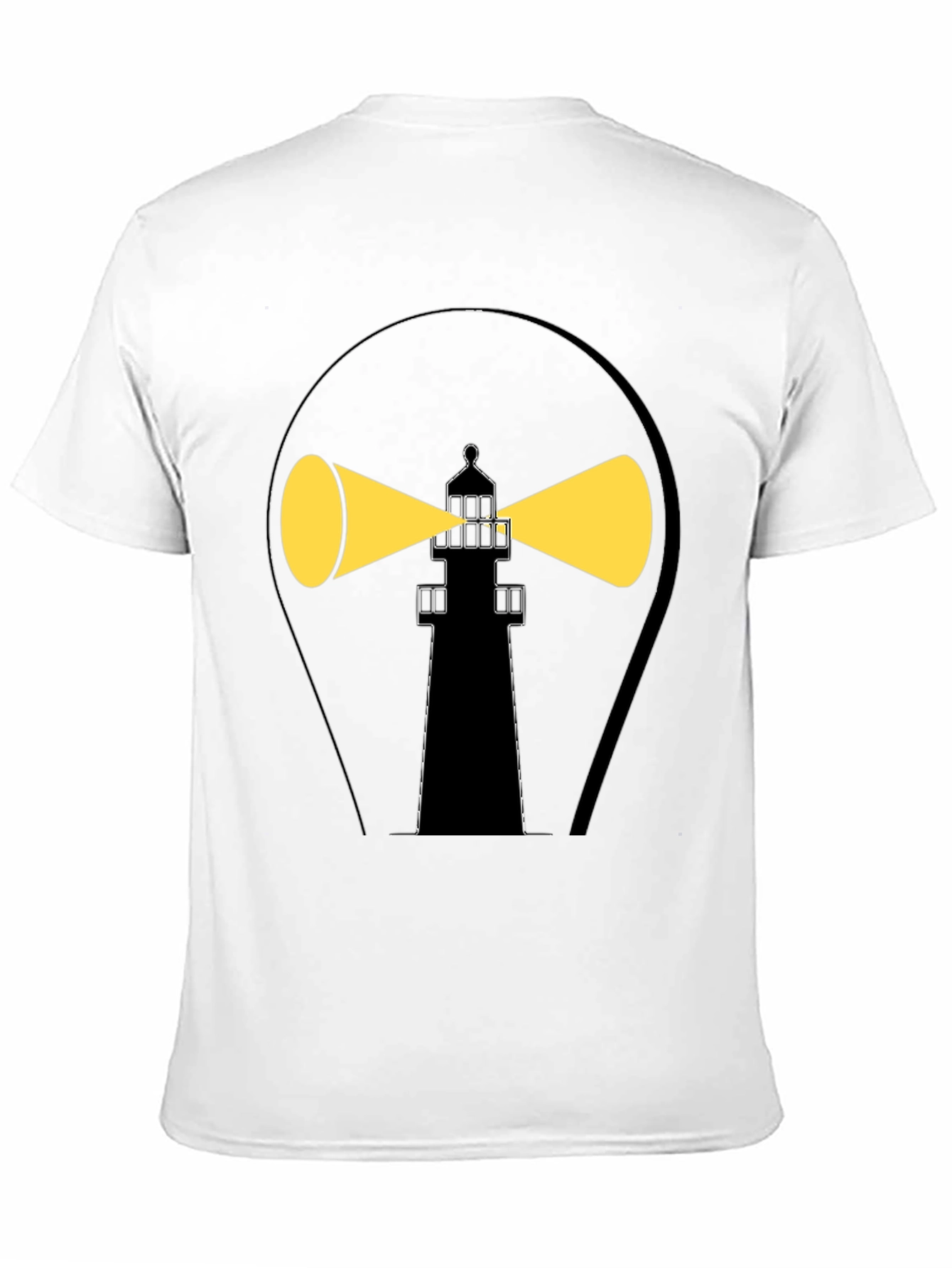 Lighthouse Graphic Tee - Black Cotton Comfort