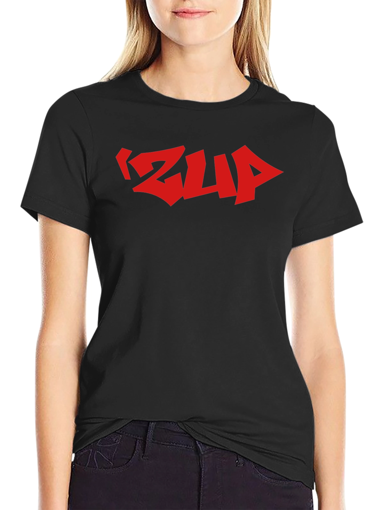 IZLIP Graphic T-Shirt - Black Crew Neck Tee
