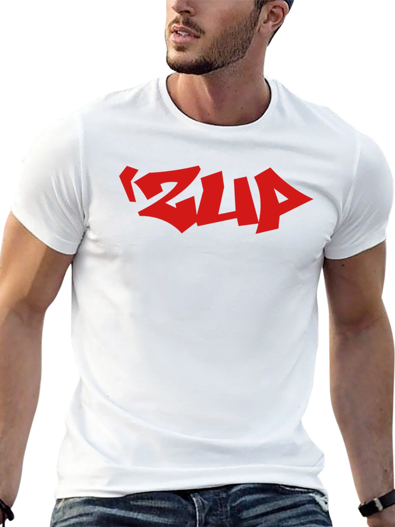 IZLIP Graphic T-Shirt - Black Crew Neck Tee