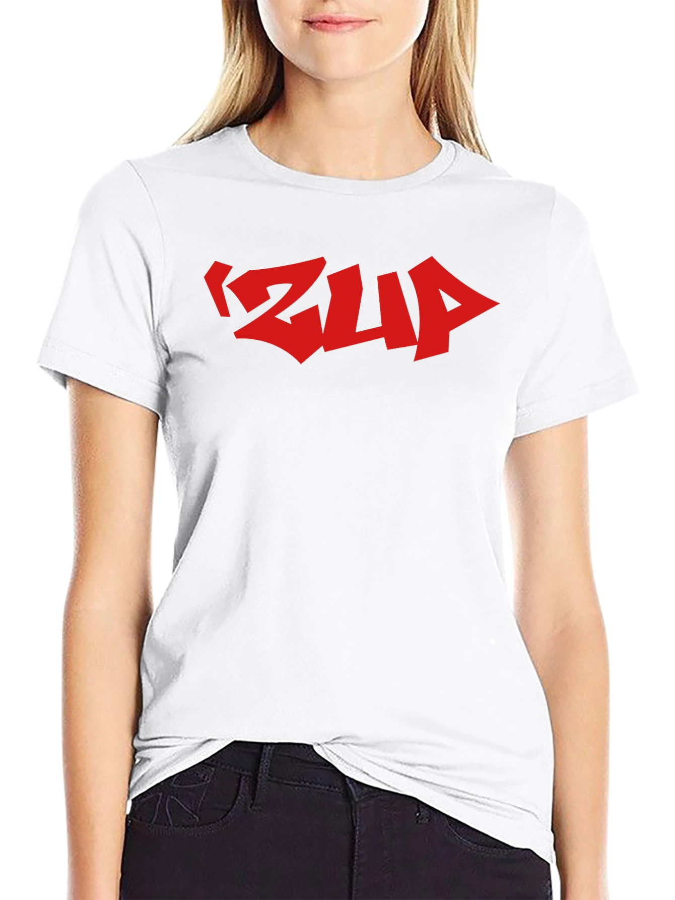IZLIP Graphic T-Shirt - Black Crew Neck Tee