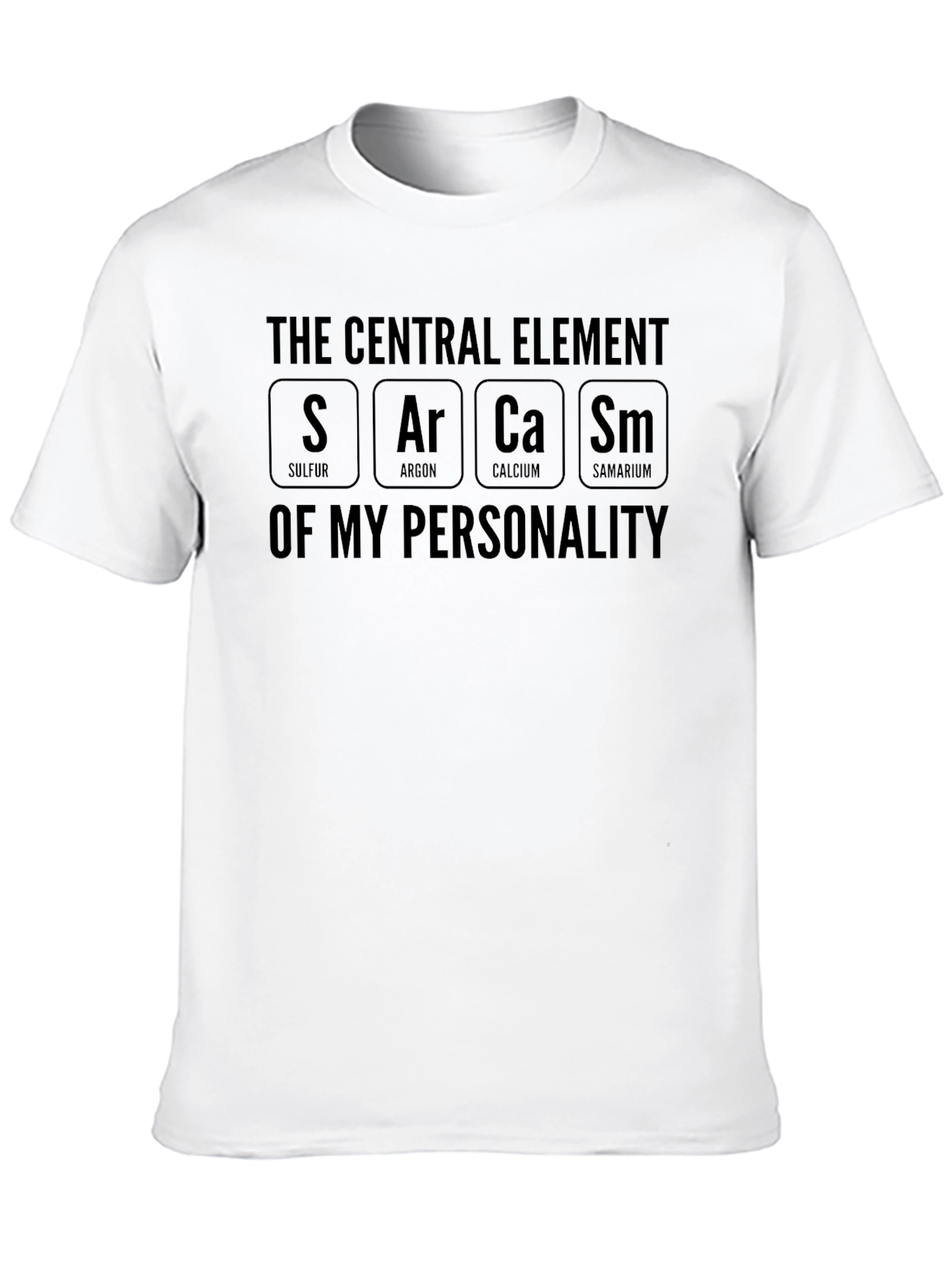 Sarcasm Periodic Table Element Mens Black T-shirt