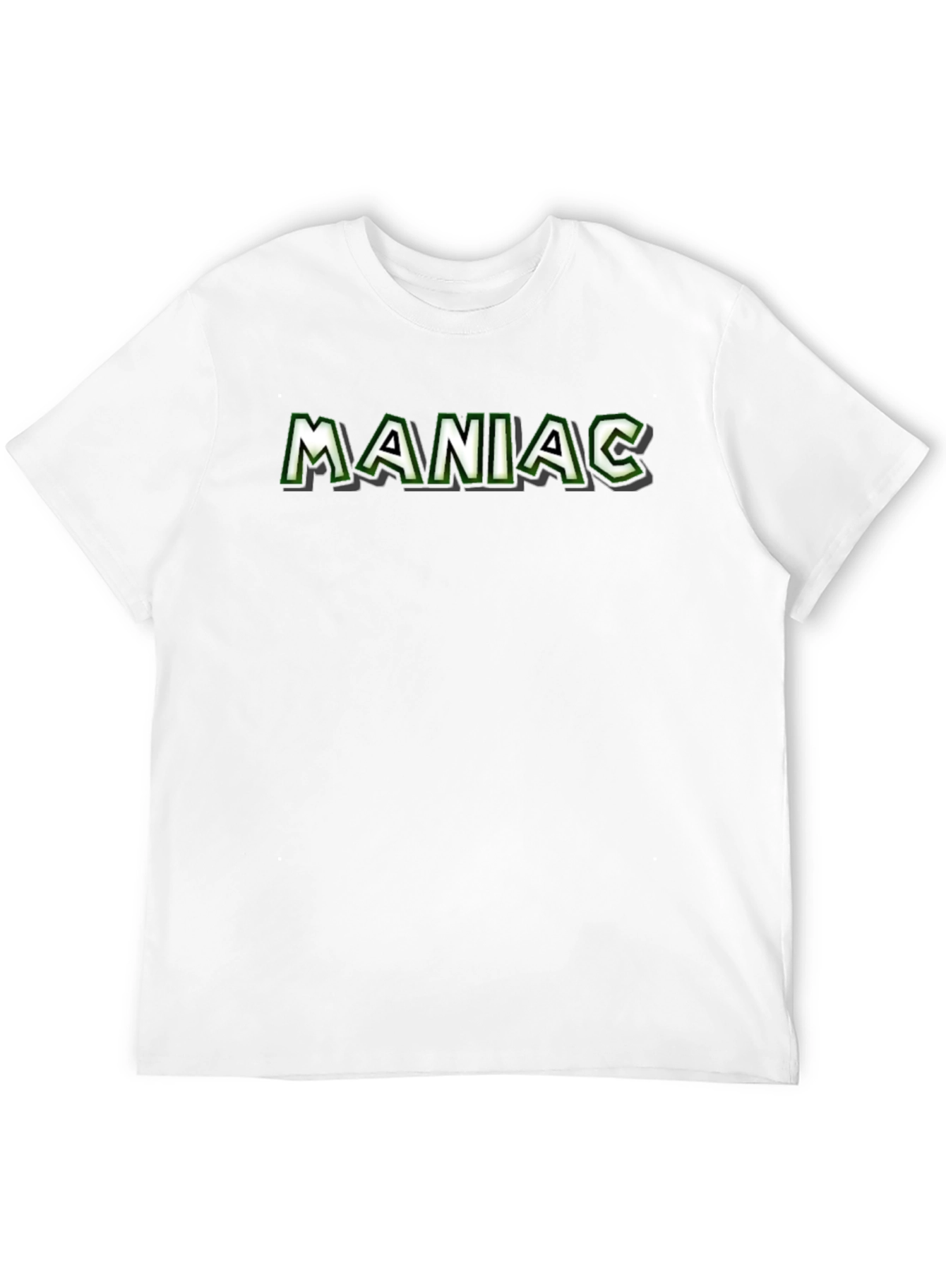 Maniac Graphic Tee - Black Cotton Blend T-Shirt